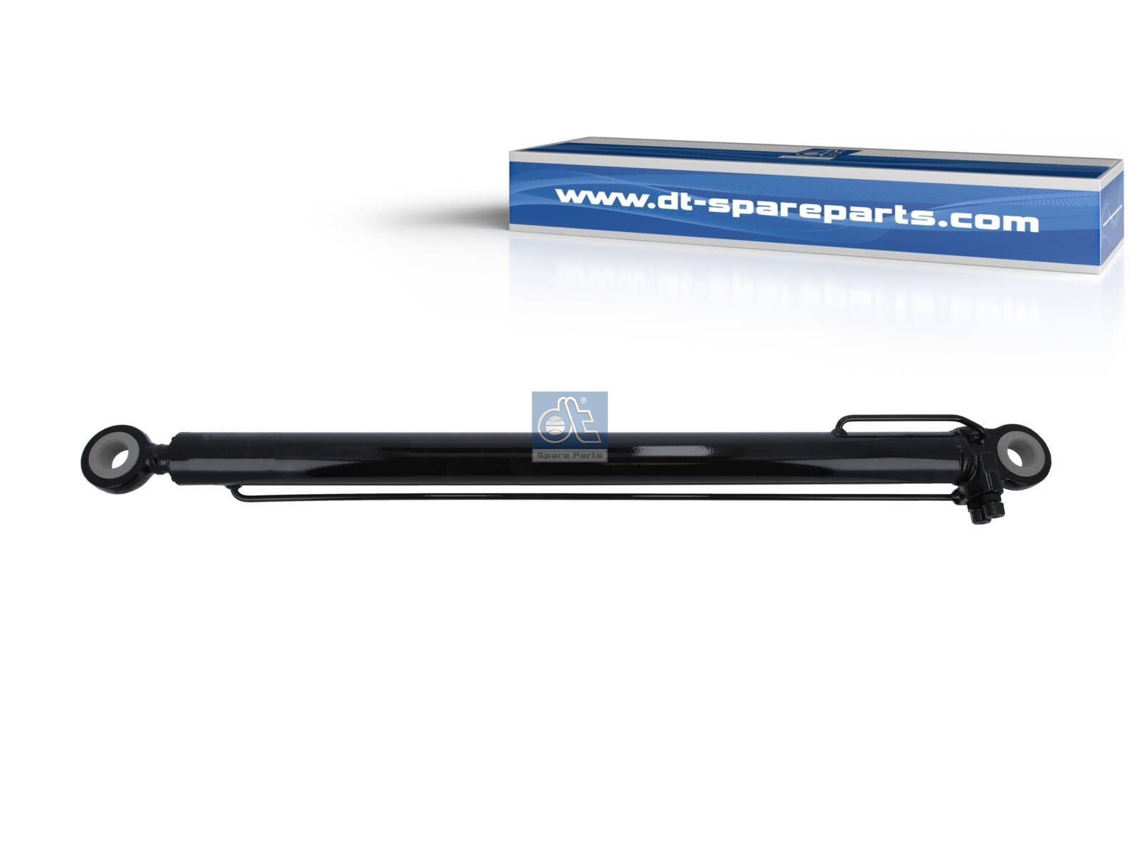 DT Spare Parts 3.84029 Cabin tilt cylinder, D1: 25 mm, D2: 47 mm, b1: 25 mm, b2: 25 mm, M14 x 1,5, M12 x 1,5, L: 795 mm, 280 bar, Ls: 605 mm