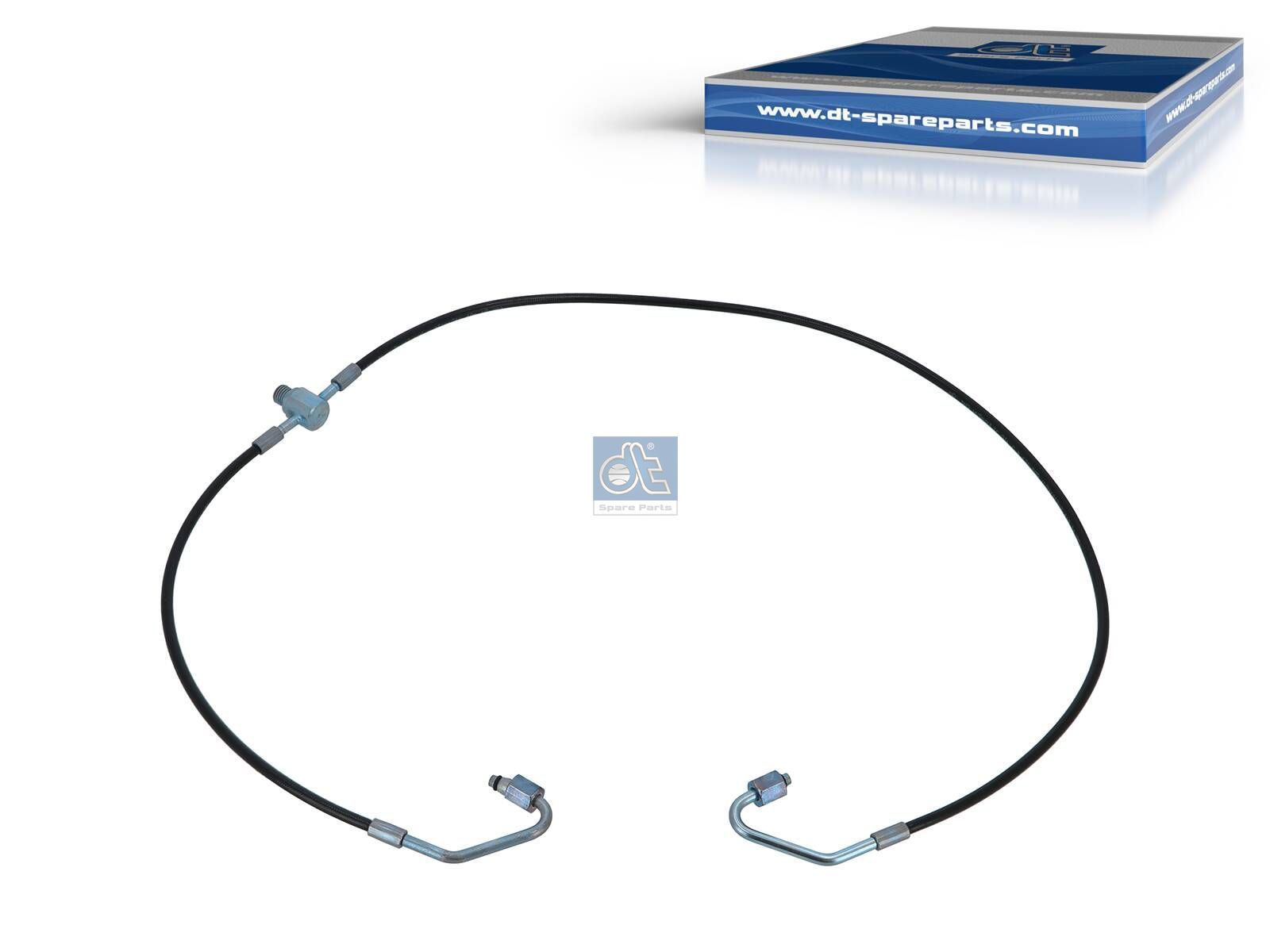 DT Spare Parts 3.84076 Hose line, cabin tilt, D: 9 mm, M12 x 1,5, L: 1280 mm, L1: 1235 mm, 362 bar