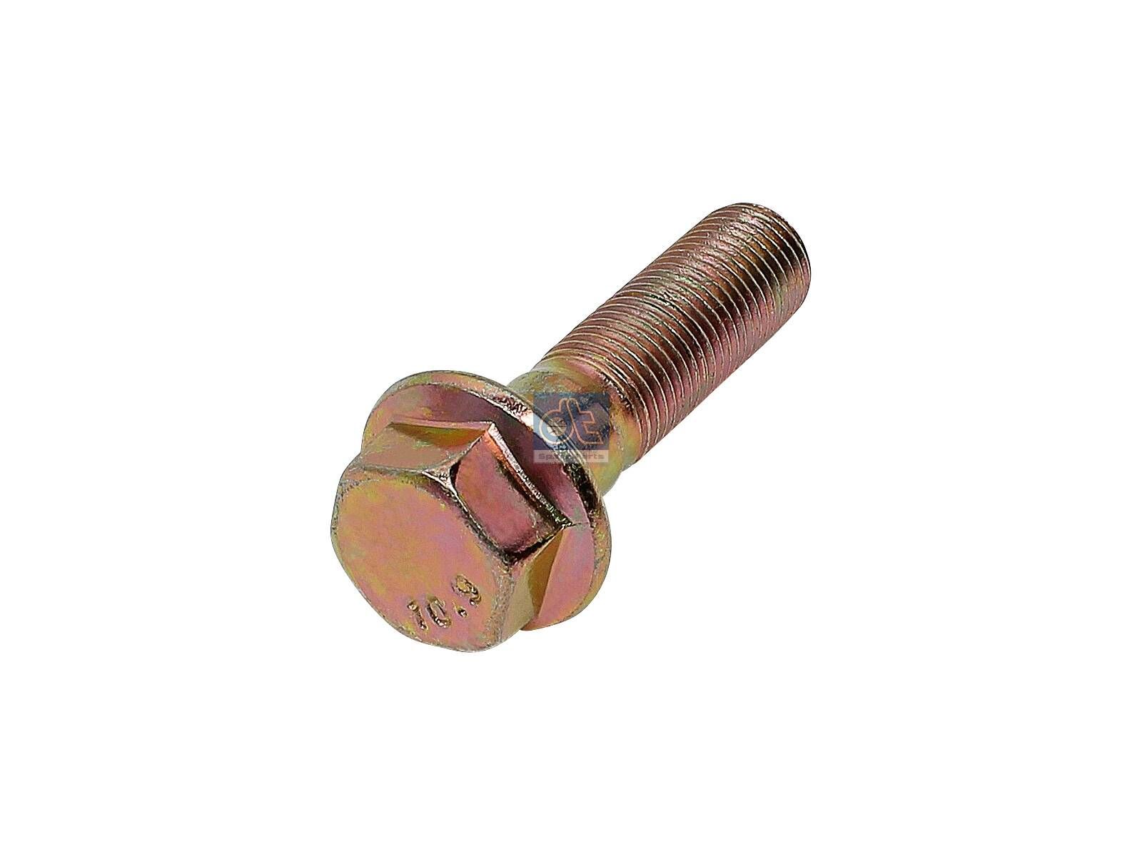 DT Spare Parts 3.89612 Screw, M14 x 1,5, LTh: 34 mm, Lu: 50 mm, SW: 19, 10.9