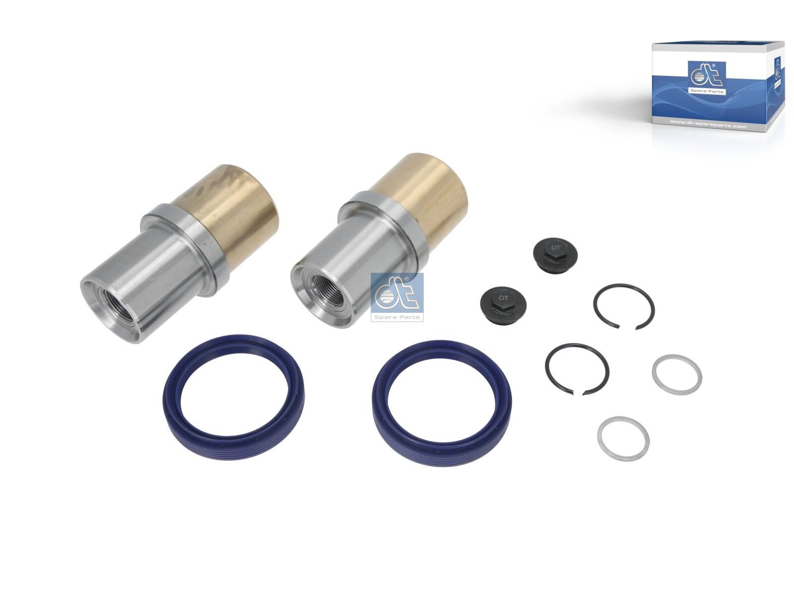DT Spare Parts 3.96214 King pin kit, double kit, D1: 50 mm, D2: 64 mm, M24 x 1,5, L: 119 mm