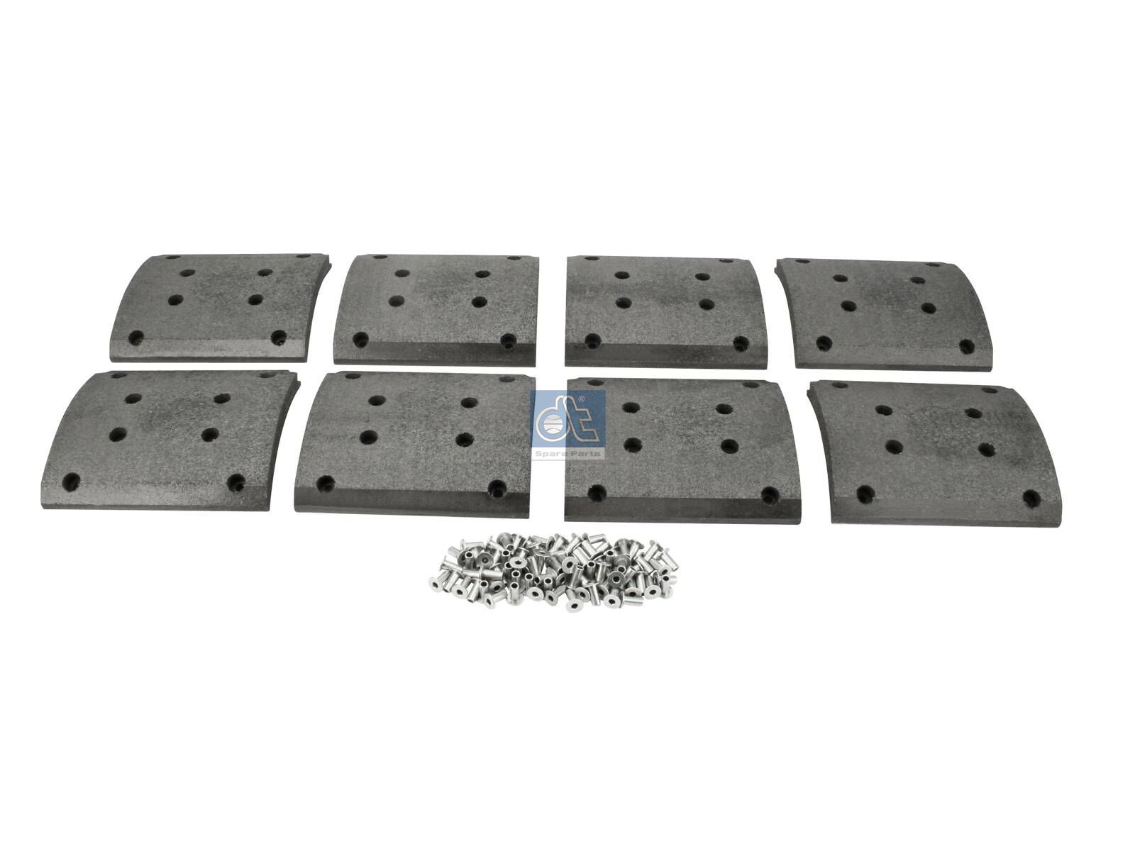DT Spare Parts 3.96437 Drum brake lining kit, axle kit - oversize, D: 410 mm, W: 220 mm, S: 18.3 mm