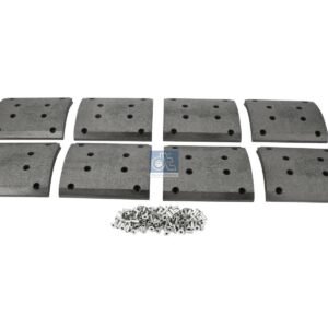 DT Spare Parts 3.96438 Drum brake lining kit, axle kit - oversize, D: 410 mm, W: 220 mm, S: 19.1 mm