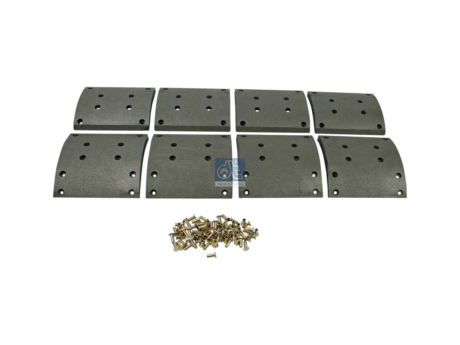 DT Spare Parts 3.96444 Drum brake lining kit, axle kit - oversize, D: 410 mm, W: 220 mm, S: 19 mm