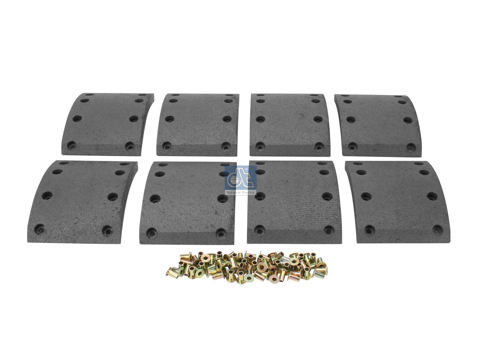 DT Spare Parts 3.96448 Drum brake lining kit, axle kit - oversize, D: 360 mm, W: 140 mm, S: 17.3 mm