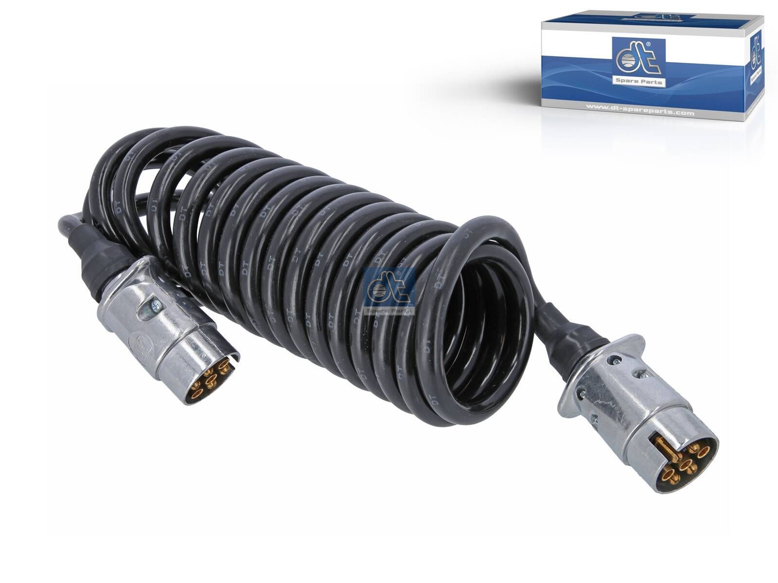 DT Spare Parts 4.10076 Electrical coil, 12 V, L: 3.5 m, ISO 1724, 7 poles