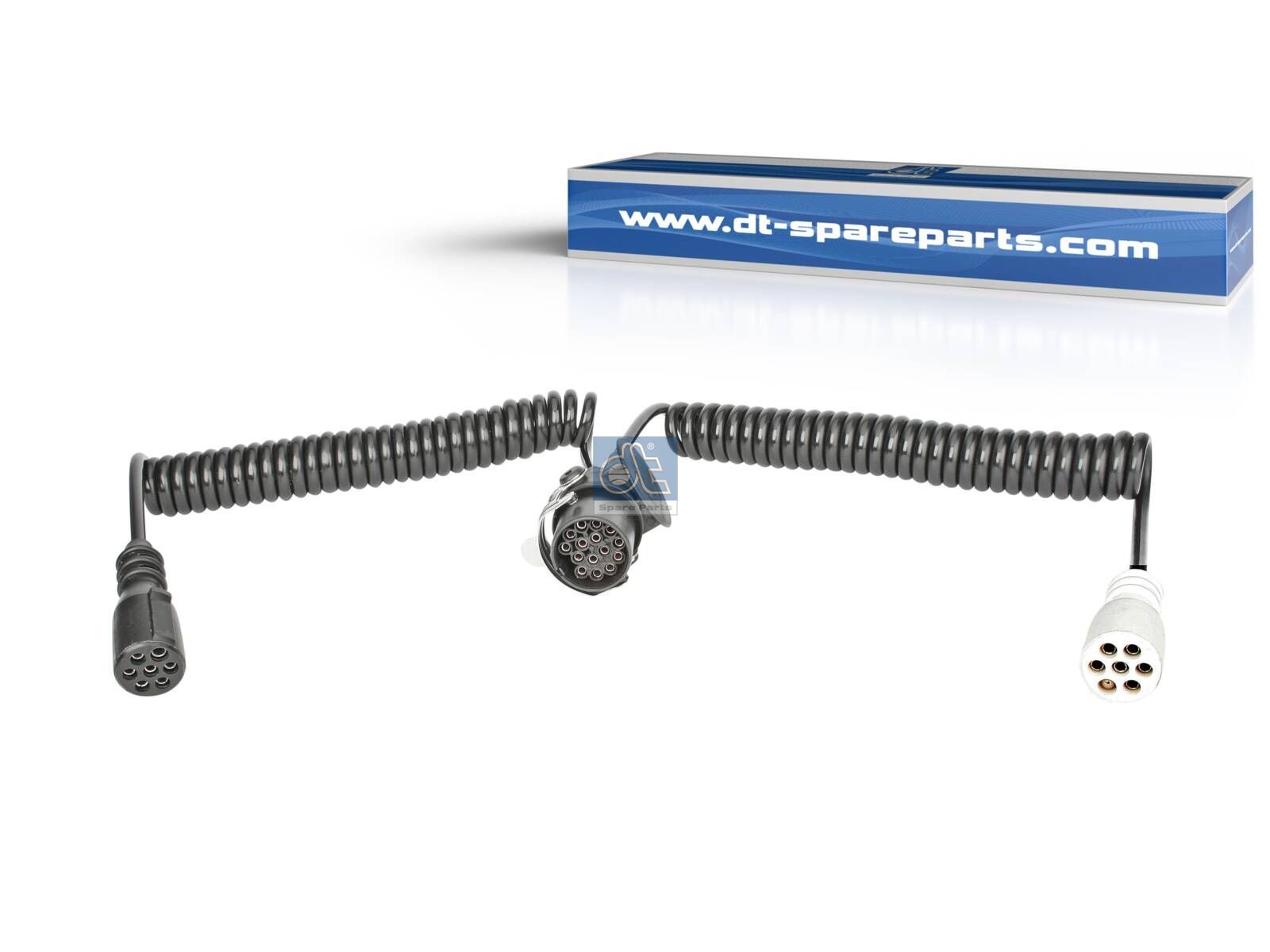 DT Spare Parts 4.10366SP Electrical adapter coil, 24 V, L: 3 m, 7 poles, ISO 1185/N, 7 poles, ISO 3731/S, 15 poles, ISO 12098