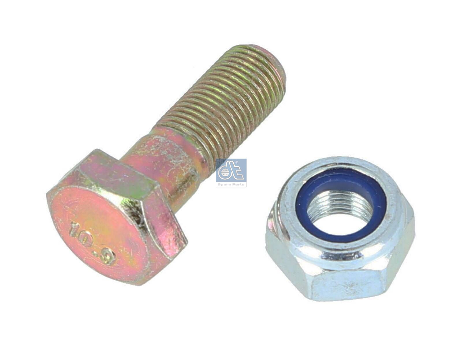 DT Spare Parts 4.40074 Bolt with nut, M10 x 1, L: 30 mm, 10.9