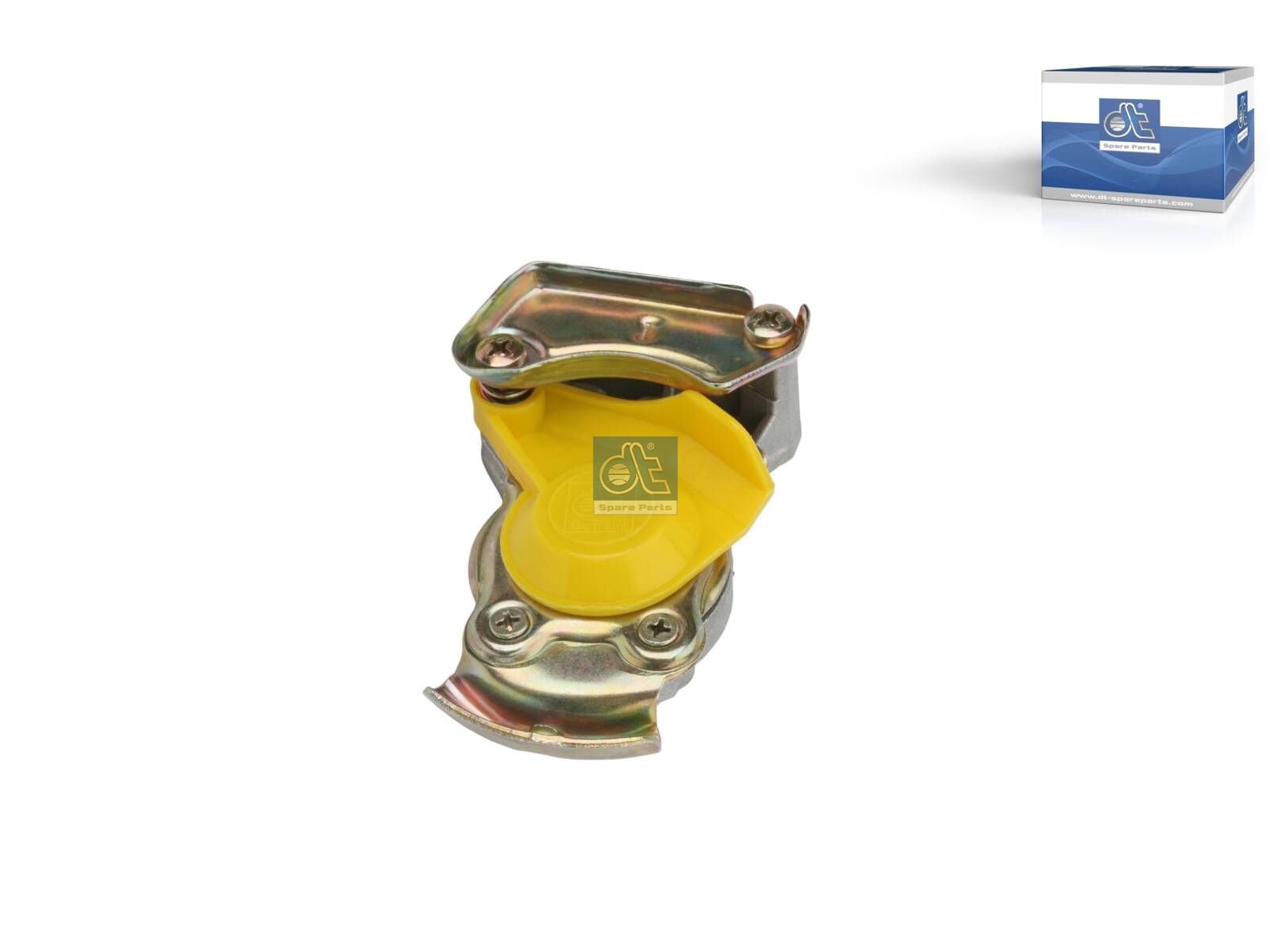 DT Spare Parts 4.60341 Palm coupling, automatic shutter, yellow lid, M16 x 1,5, 10 bar