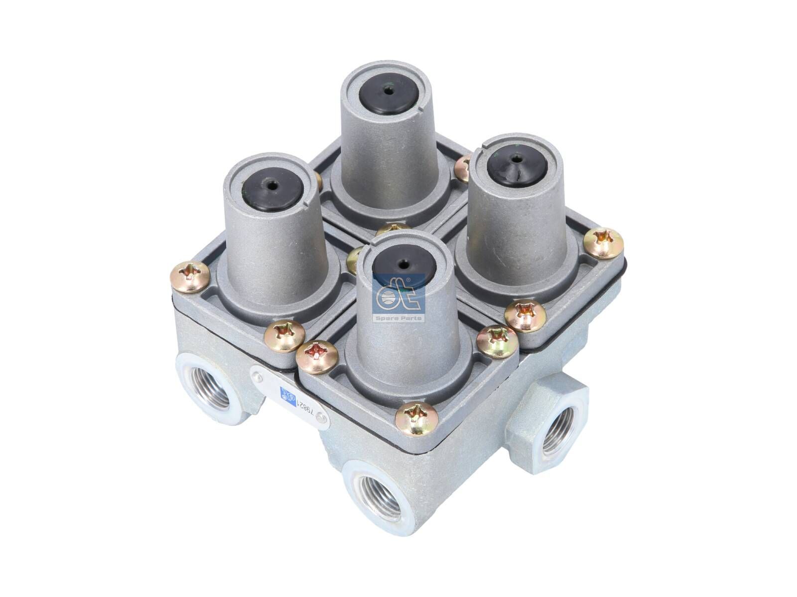 DT Spare Parts 4.60923 4-circuit-protection valve, M16 x 1,5, M22 x 1,5, max. 20 bar, Po21: 7 bar, Po22: 7 bar, Po23: 7 bar, Po24: 7 bar, Pc21: 6.7 bar, Pc22: 6.7 bar, Pc23: 6.7 bar, Pc24: 6.7 bar