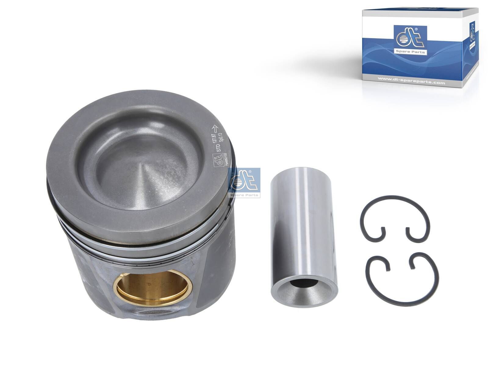 DT Spare Parts 4.61130 Piston, complete with rings, D: 128 mm, L: 135.1 mm