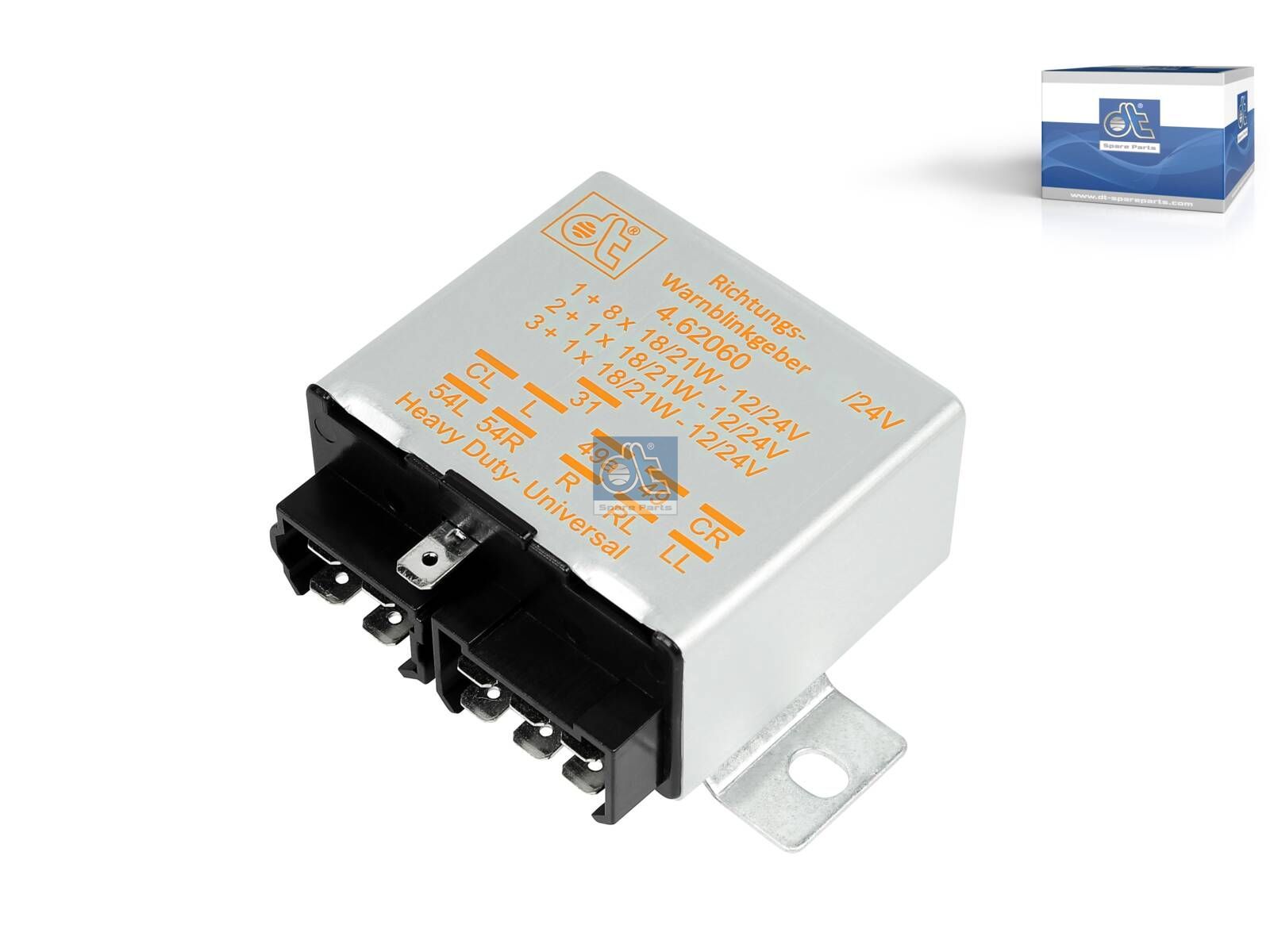 DT Spare Parts 4.62060 Hazard relay, 24 V, 21 W, 1....8x18/21 W, 11 poles