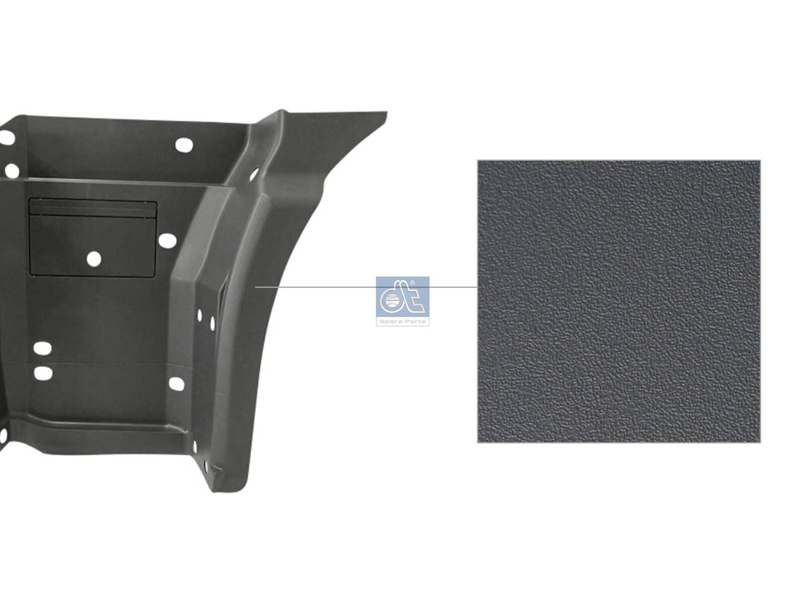 DT Spare Parts 4.62197 Step well case, left, cabin height 1005 mm