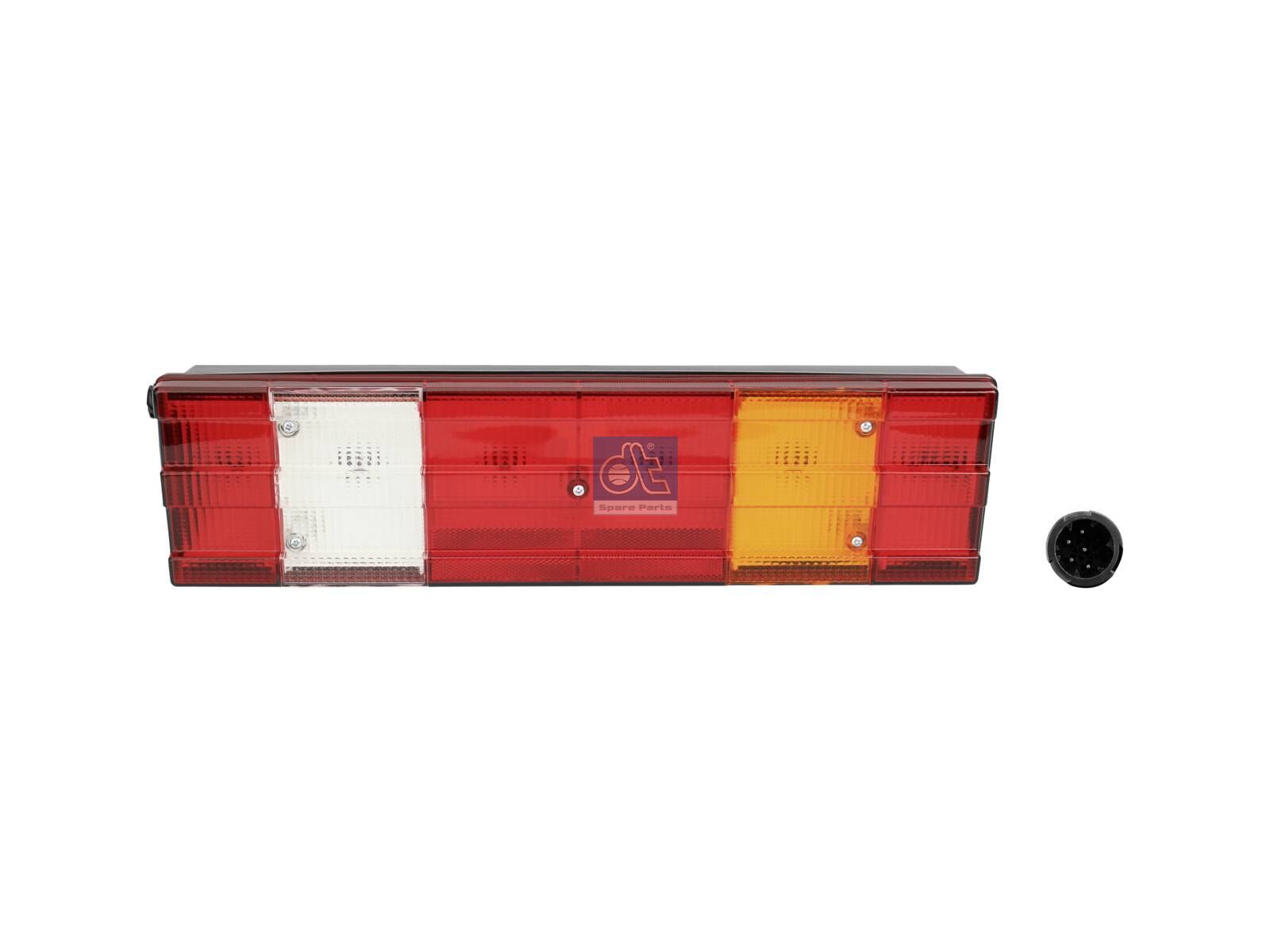 DT Spare Parts 4.62373 Tail lamp, right, 24 V, L: 525 mm, H: 139 mm, R10W