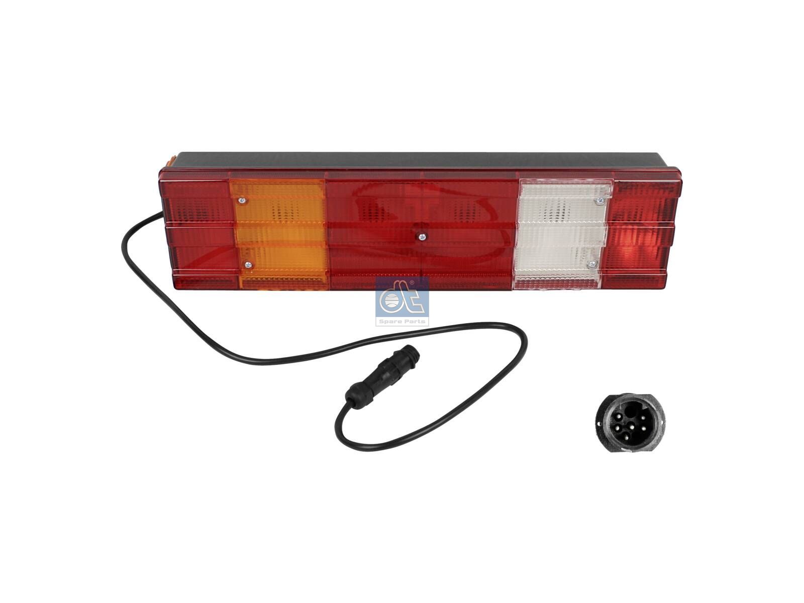DT Spare Parts 4.62374 Tail lamp, left, with license plate lamp, 24 V, R10W
