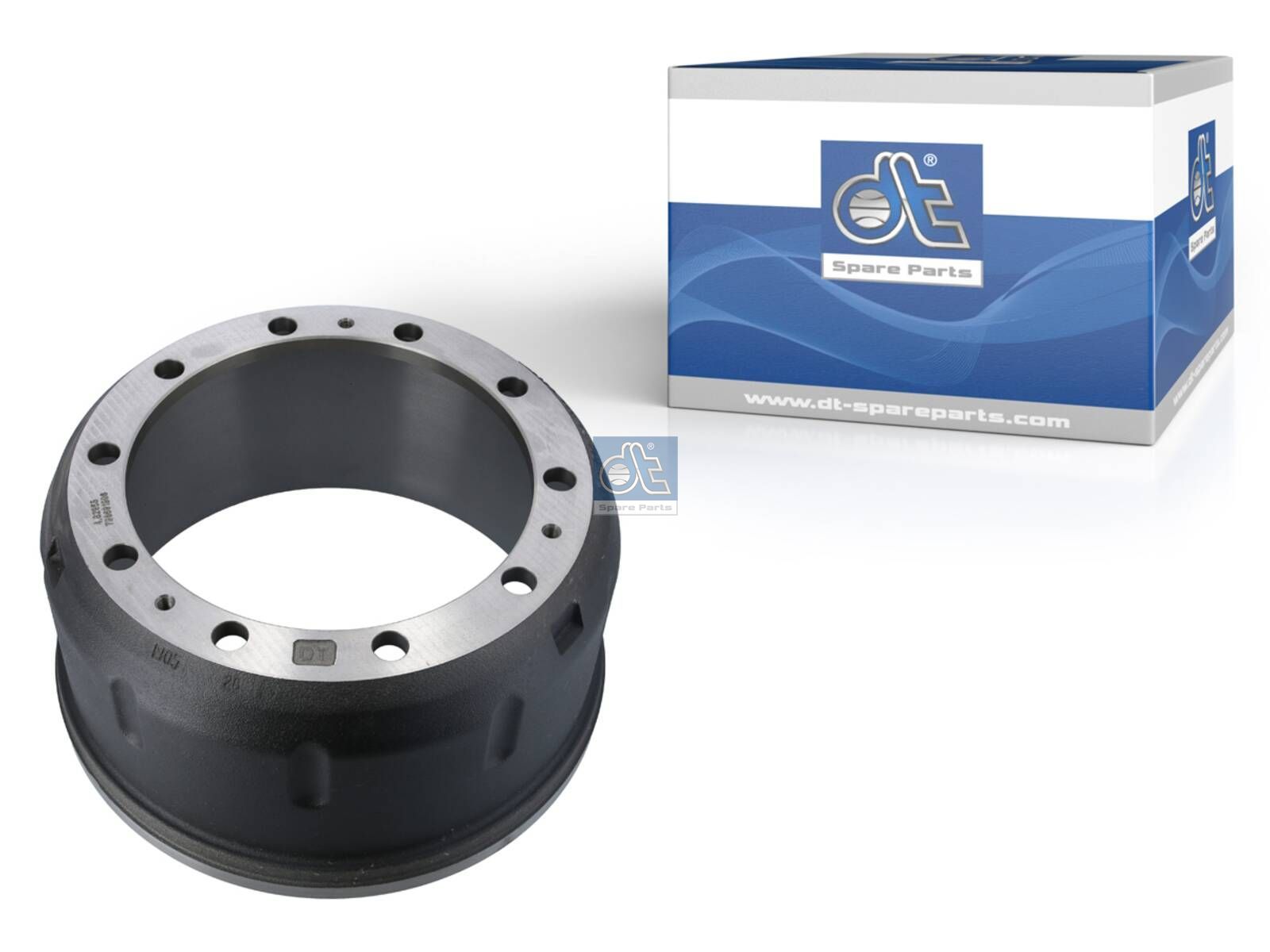 DT Spare Parts 4.62955 Brake drum, D: 410 mm, 10 bores, b: 23 mm, P: 335 mm, d: 298 mm, H: 237 mm, B: 191 mm