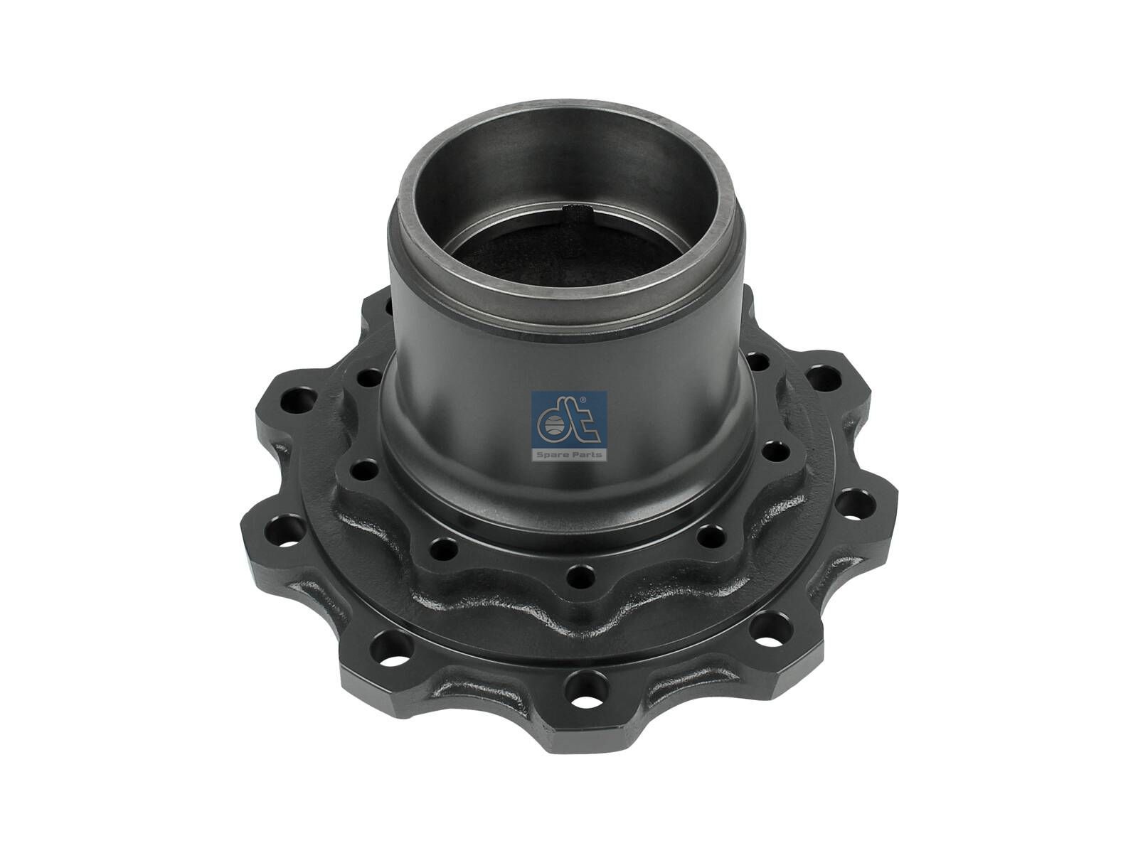 DT Spare Parts 4.63353 Wheel hub, without bearings, d1: 120 mm, d2: 150 mm, D: 380 mm, 10 bores, b: 22 mm, P: 335 mm, H: 203 mm