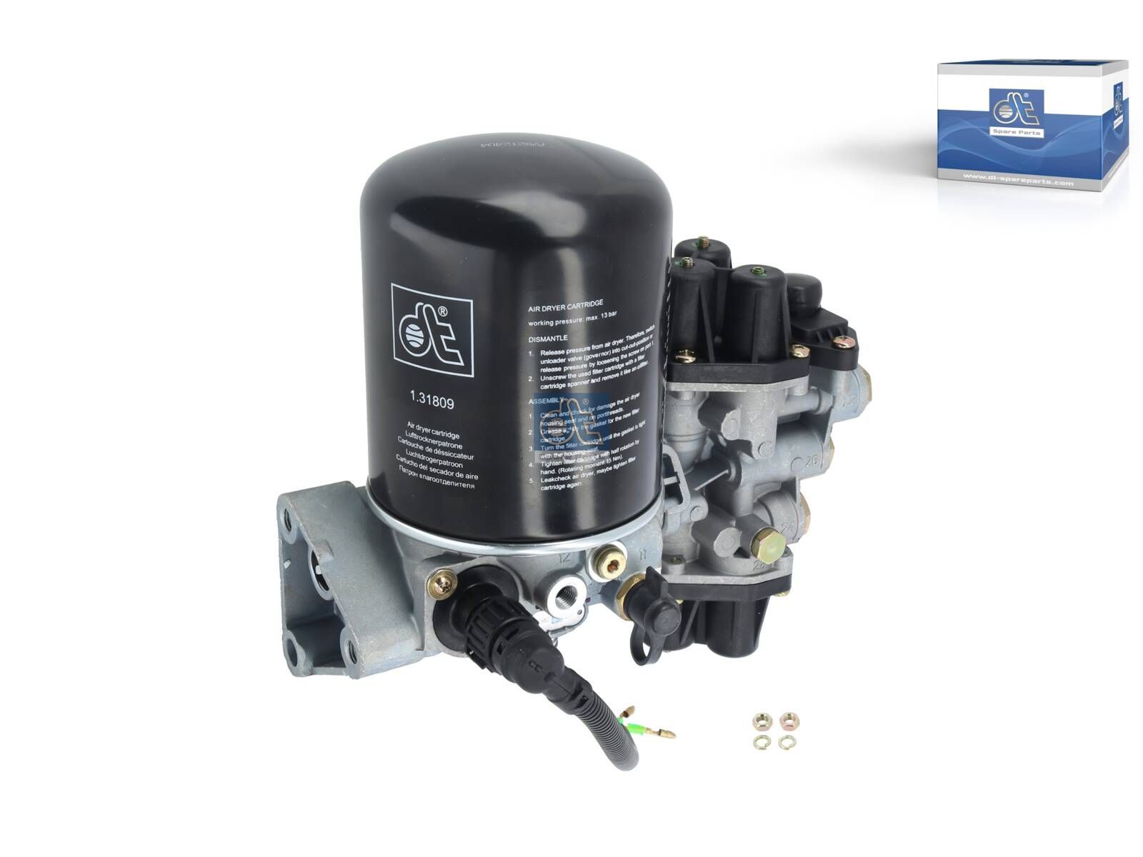 DT Spare Parts 4.64407 Air dryer, complete with valve, with heating unit