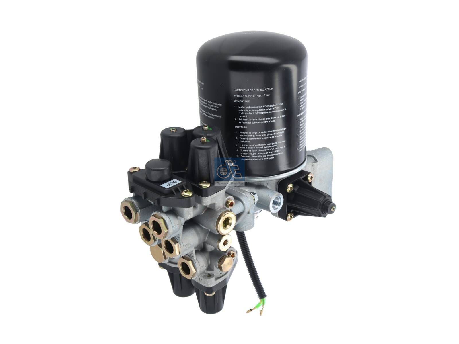DT Spare Parts 4.64407 Air dryer, complete with valve, with heating unit