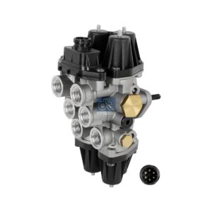 DT Spare Parts 4.64412 4-circuit-protection valve, 32 V, M12 x 1,5, M22 x 1,5, max. 13 bar, Po21: 9 bar, Po22: 9 bar, Po23: 7.5 bar, Po24: 7.5 bar, Pc21: 7 bar, Pc22: 7 bar, Pc23: 4.5 bar, Pc24: 4.5 bar