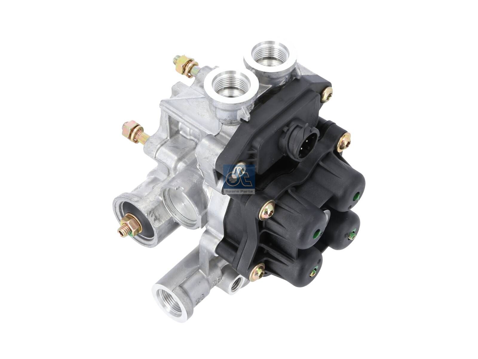 DT Spare Parts 4.64414 4-circuit-protection valve, with sensor, M16 x 1,5, M22 x 1,5, Po21: 9 bar, Po22: 9 bar, Po23: 7.5 bar, Po24: 7.5 bar, Pc21: 6 bar, Pc22: 6 bar, Pc23: 4.5 bar, Pc24: 4.5 bar
