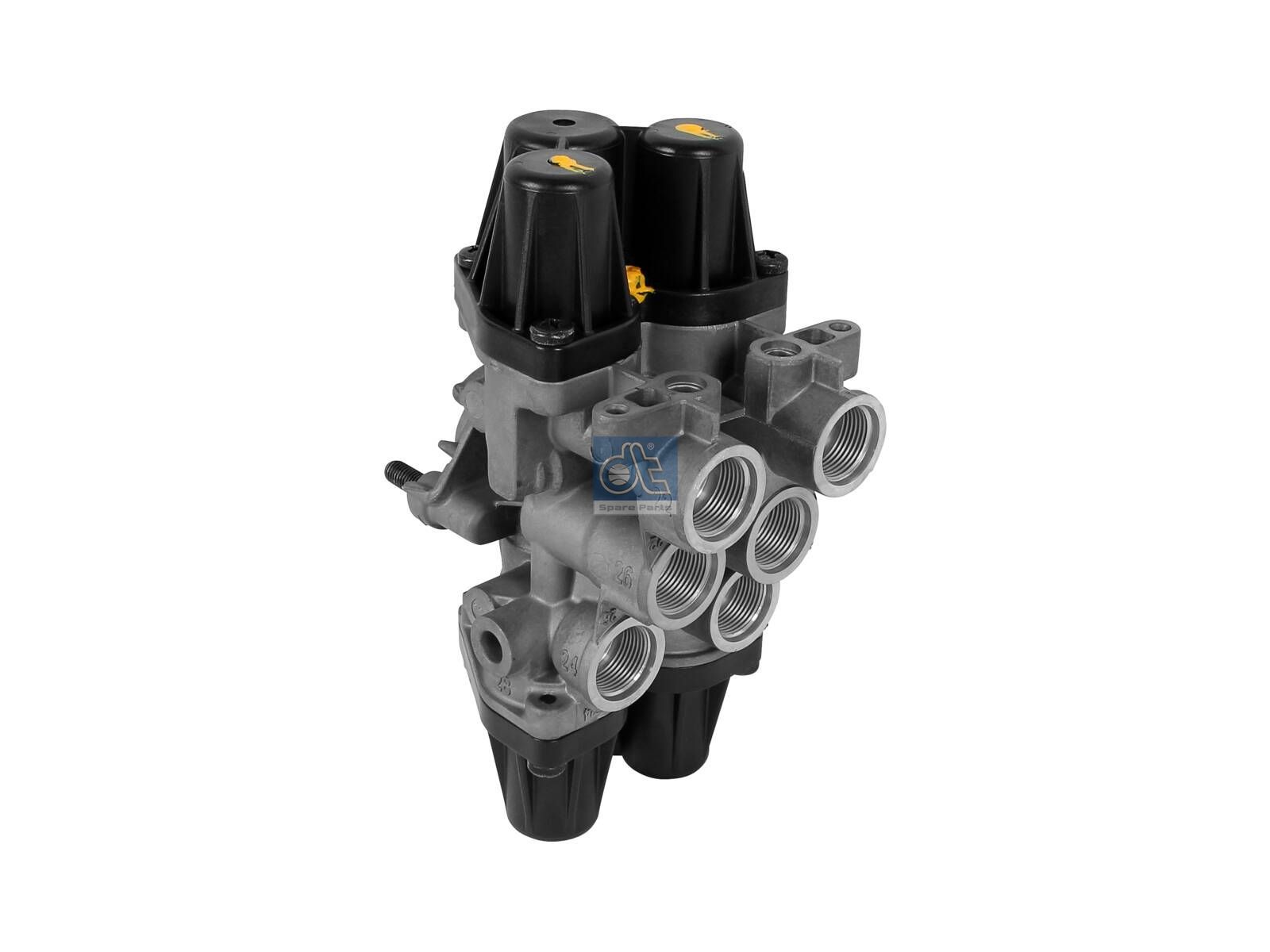 DT Spare Parts 4.64459 4-circuit-protection valve, M12 x 1,5, M22 x 1,5, max. 13 bar, Po21: 9 bar, Po22: 9 bar, Po23: 7.5 bar, Po24: 7.5 bar, Pc21: 7 bar, Pc22: 7 bar, Pc23: 4.5 bar, Pc24: 4.5 bar