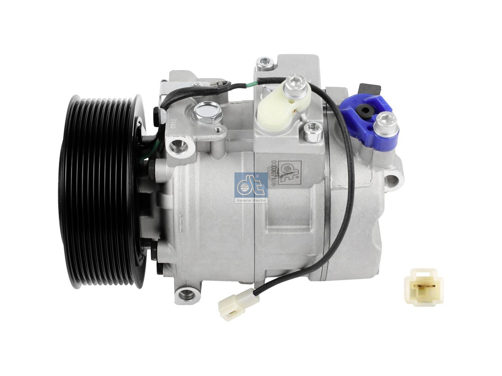 DT Spare Parts 4.64502 Compressor, air conditioning, oil filled, 24 V, 11 PK, DP: 130 mm, 11 grooves