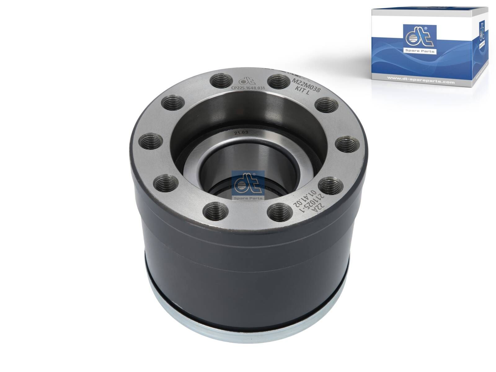 DT Spare Parts 4.64630 Wheel hub, with bearing, with ABS ring, d: 108 mm, D: 146 mm, 10 bores, b: 14 mm, H: 113 mm