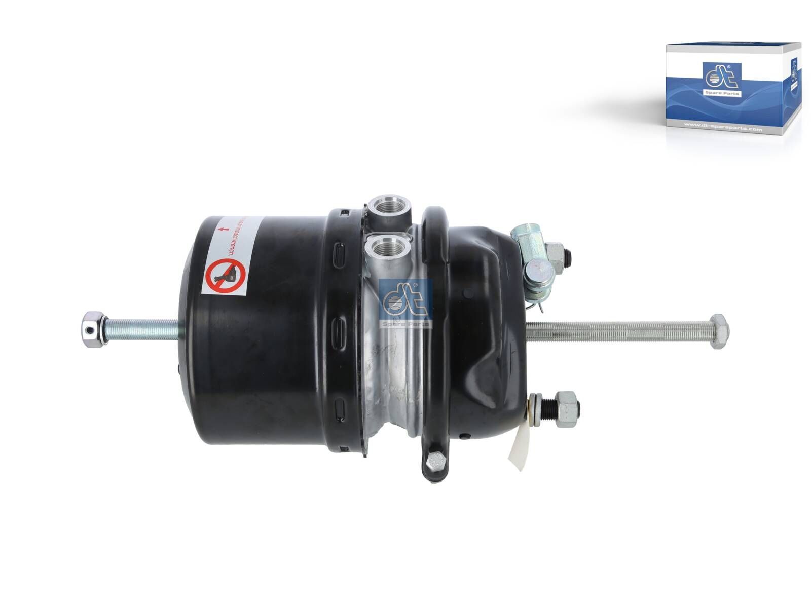 DT Spare Parts 4.65597 Spring brake cylinder, left, M16 x 1,5, M22 x 1,5, Ls: 57 mm, Lp: 187 mm