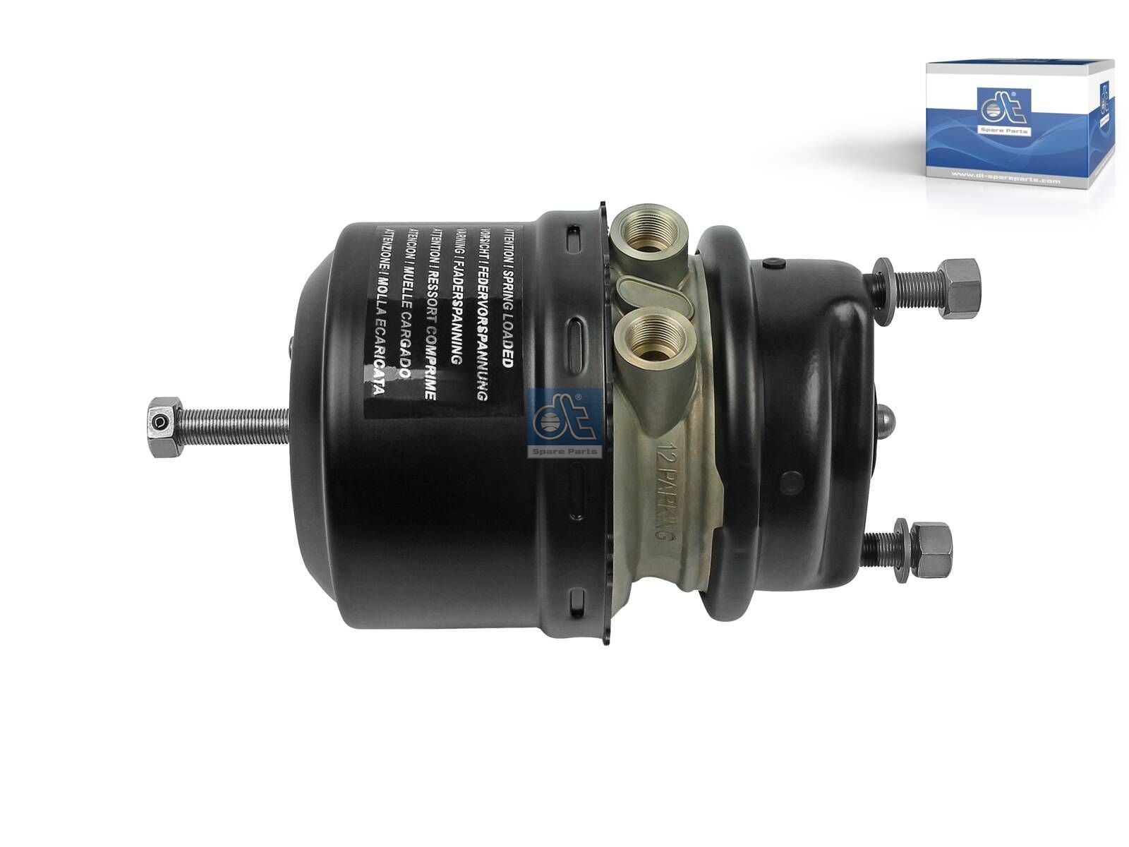 DT Spare Parts 4.67666 Spring brake cylinder, right, M16 x 1,5, M22 x 1,5, Ls: 57 mm, Lp: 15 mm