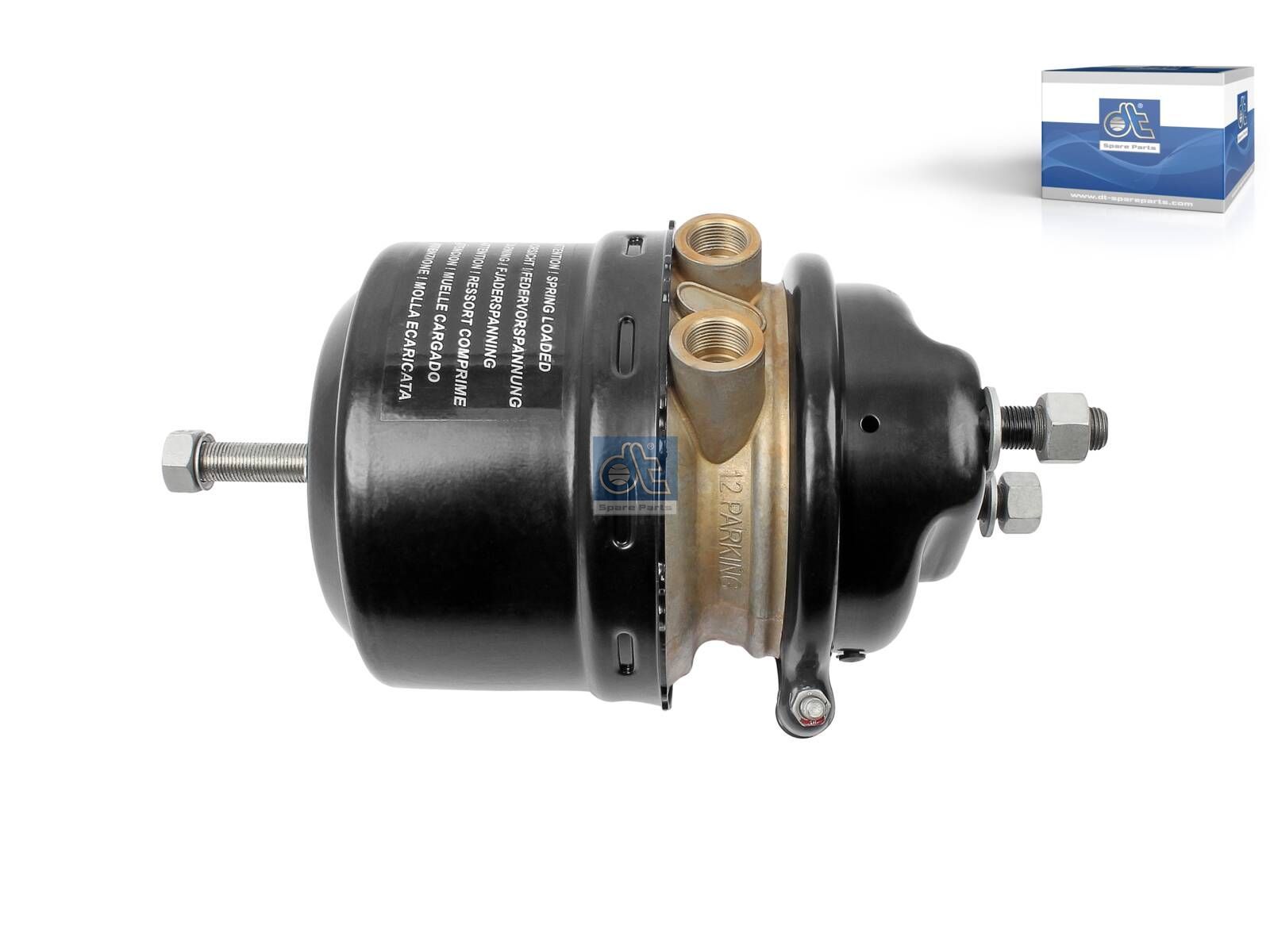 DT Spare Parts 4.67682 Spring brake cylinder, M16 x 1,5, M22 x 1,5, Ls: 57 mm, Lp: 15 mm