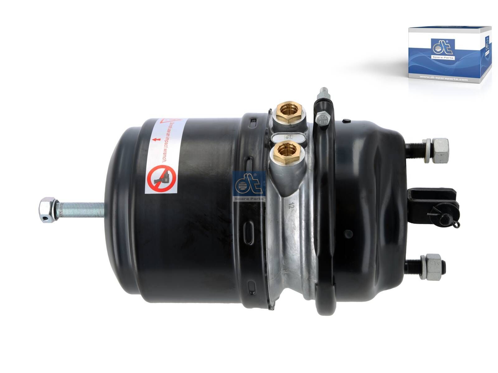 DT Spare Parts 4.67686 Spring brake cylinder, right, M16 x 1,5, M22 x 1,5, Ls: 65 mm, Lp: 37 mm