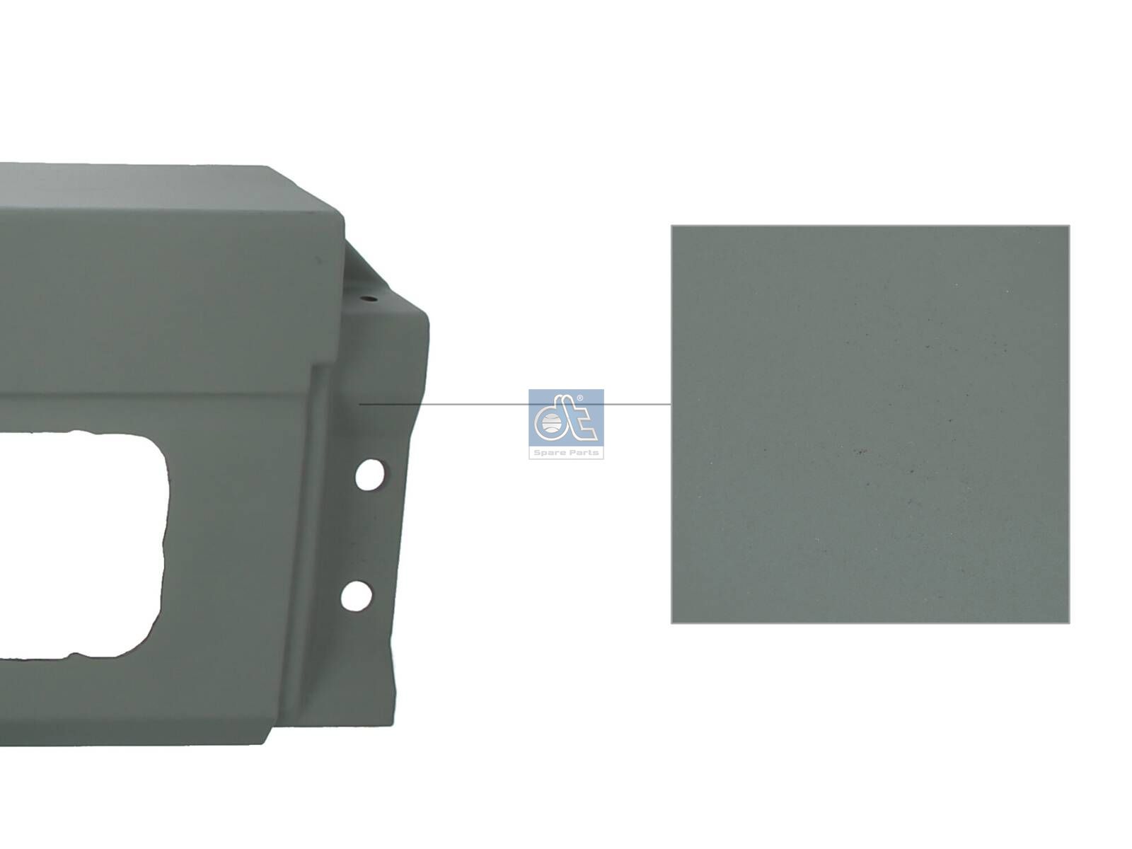 DT Spare Parts 4.68619 Bumper cover, right, grey