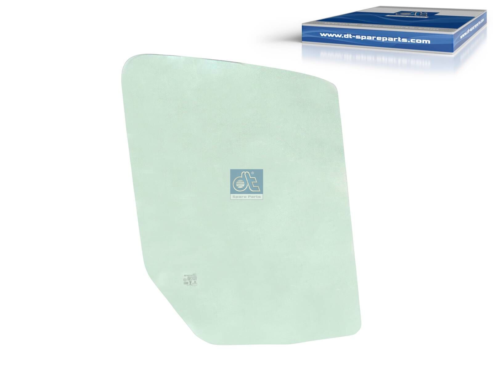 DT Spare Parts 4.69645SP Door glass, tinted green, right, wooden box
