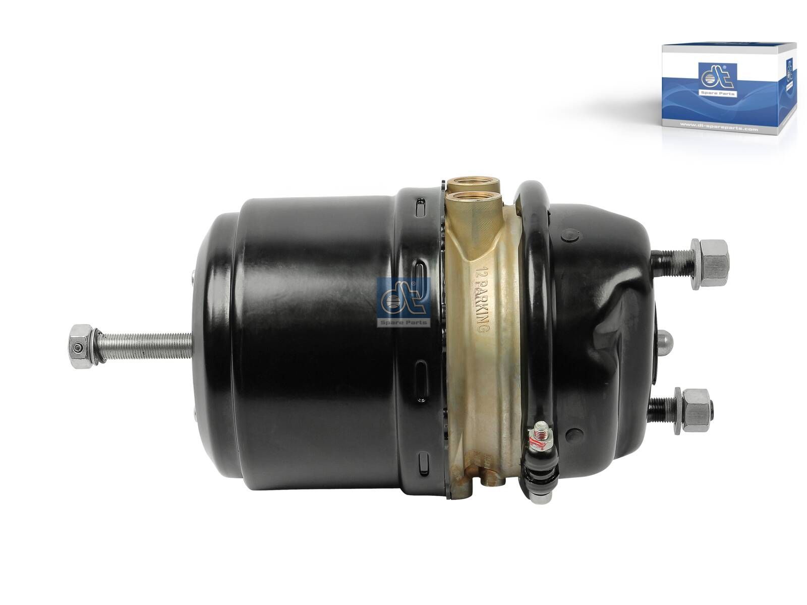 DT Spare Parts 4.69810 Spring brake cylinder, left, M16 x 1,5, M22 x 1,5, Ls: 64 mm, Lp: 15 mm