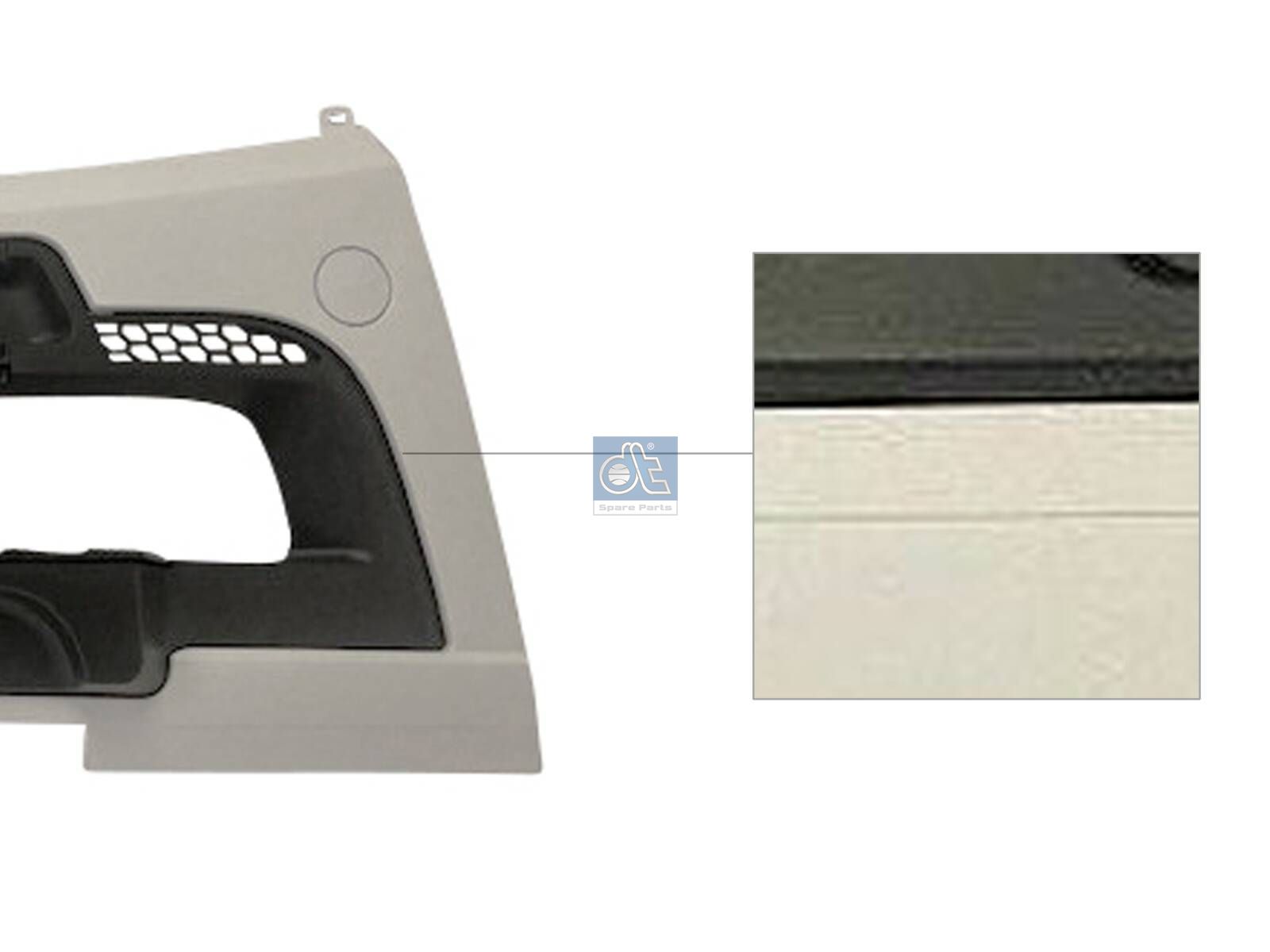 DT Spare Parts 4.71142 Bumper, center, white
