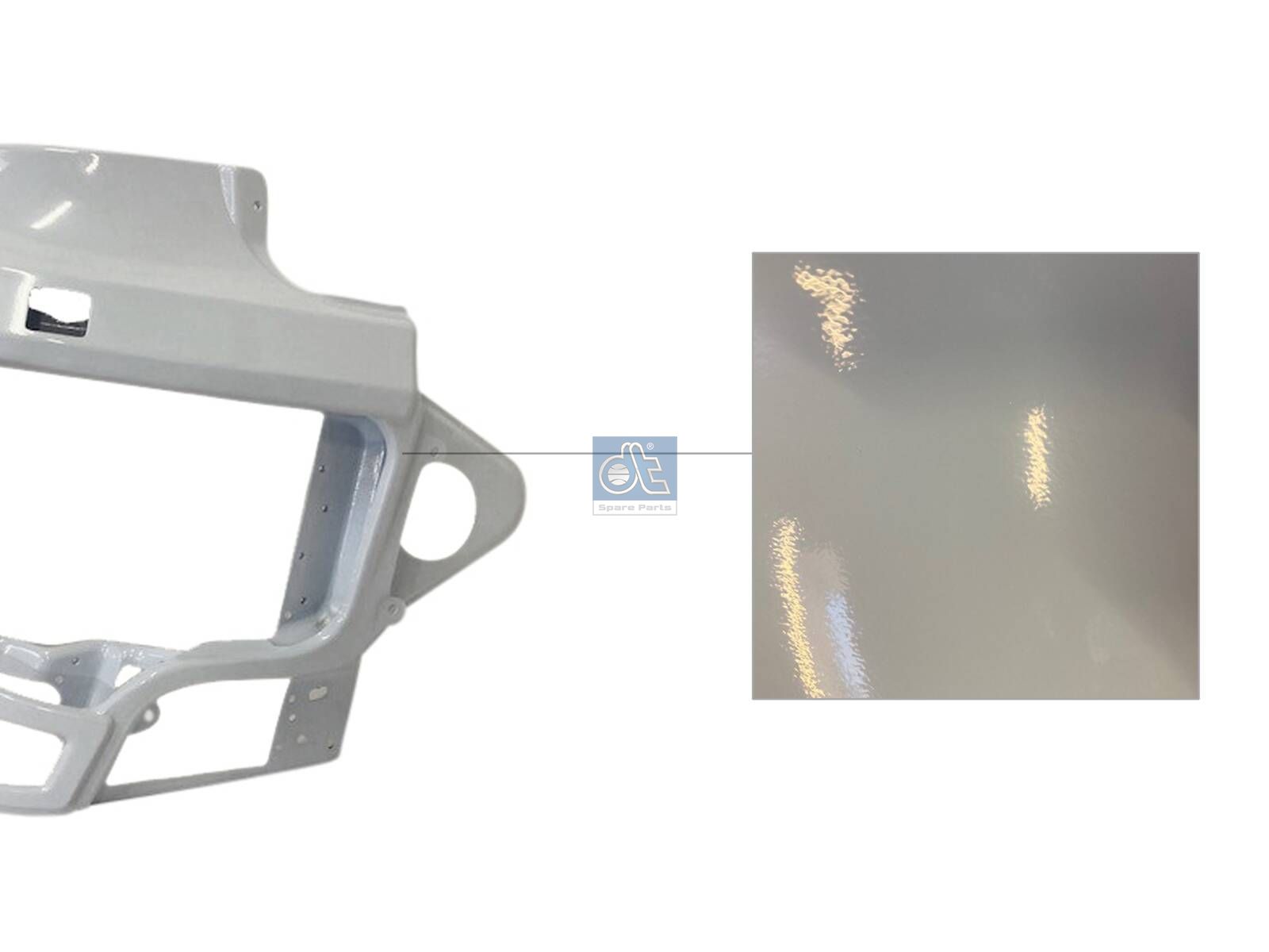 DT Spare Parts 4.74208 Bumper corner, right, white primed