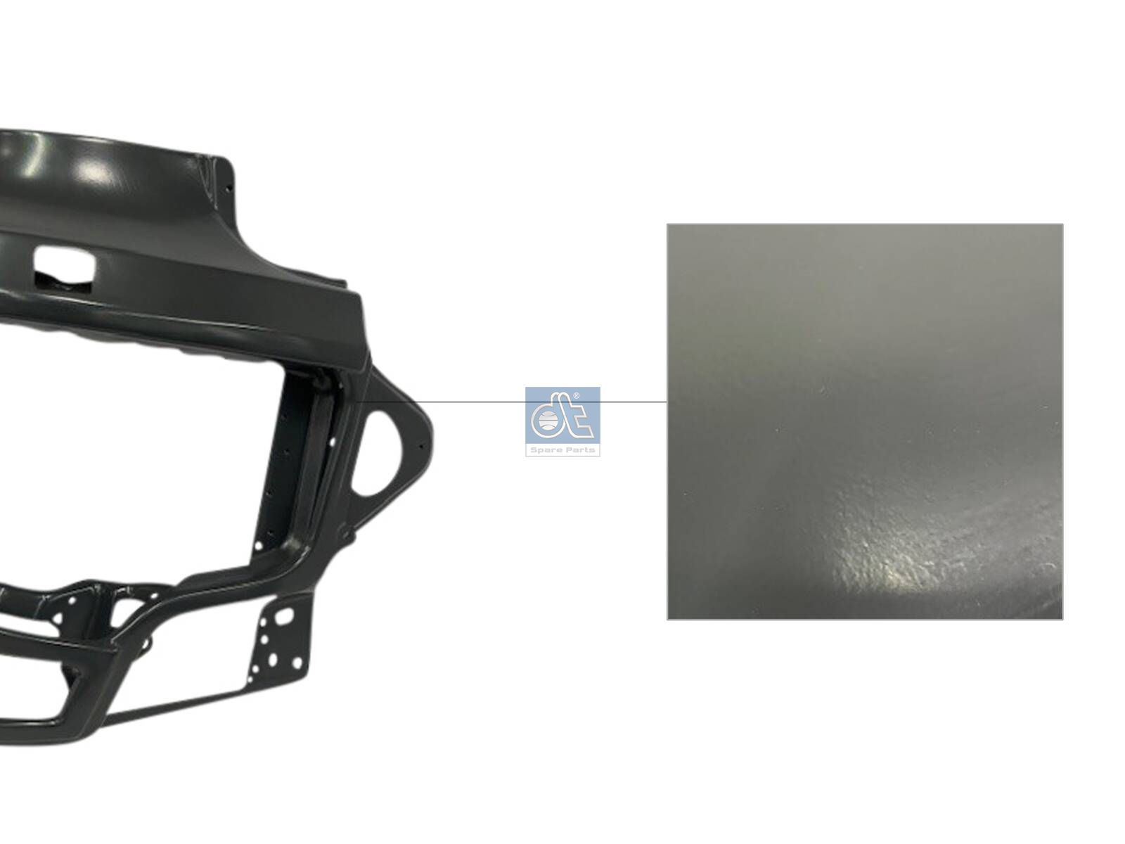 DT Spare Parts 4.74209 Bumper corner, right, grey
