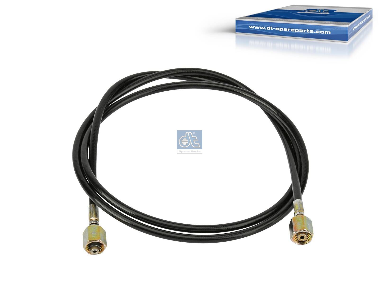 DT Spare Parts 4.80954 Hose line, cabin tilt, D: 5.9 mm, M12 x 1,5, M12 x 1,5, M12 x 1,5, L: 3600 mm, L1: 446 mm, 250 bar