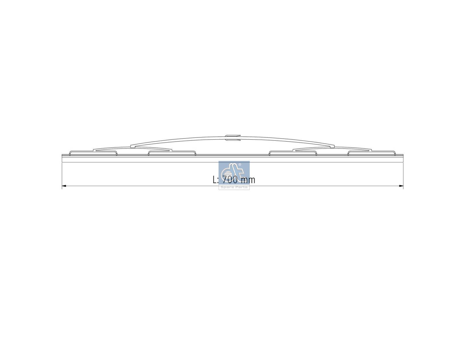 DT Spare Parts 1.22668 Wiper blade set, L: 700 mm