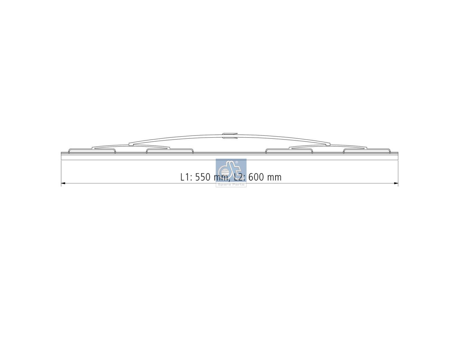 DT Spare Parts 4.66641 Wiper blade set, L1: 550 mm, L2: 600 mm