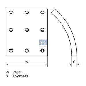 DT Spare Parts 25.00559 Drum brake lining kit