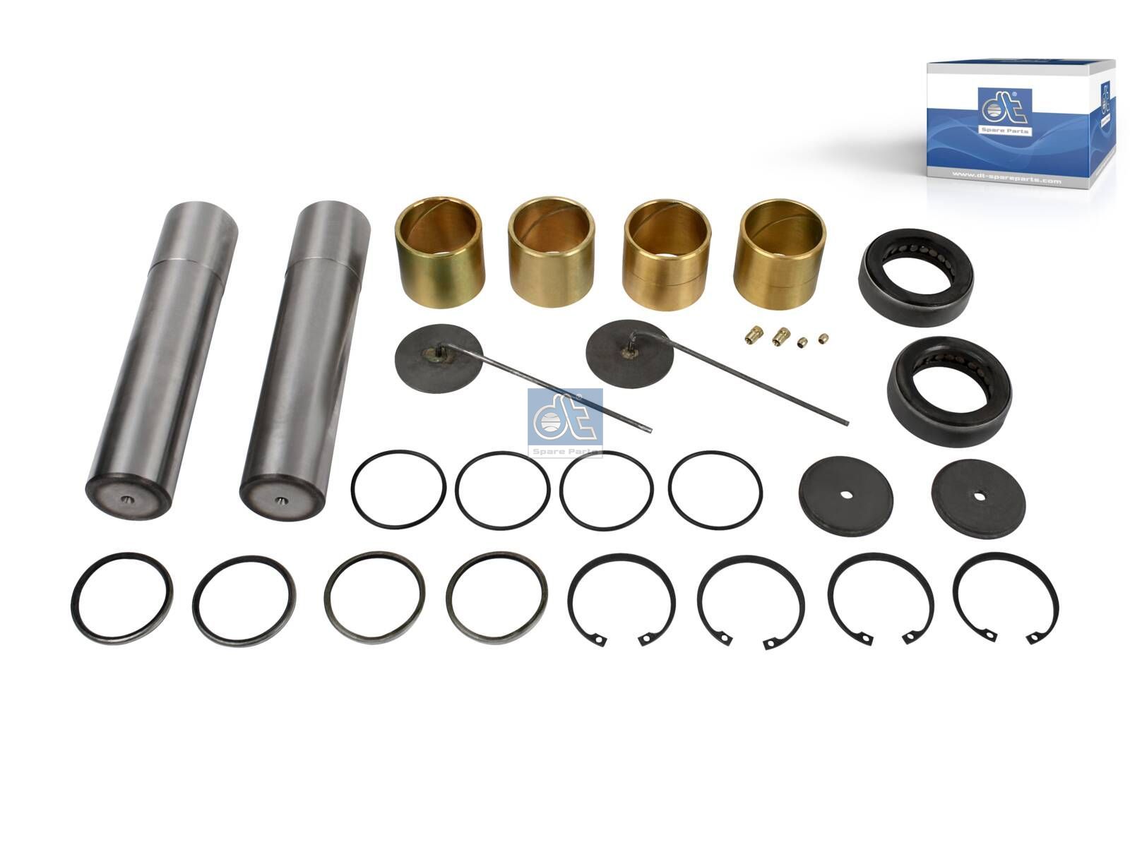 DT Spare Parts 4.90577 King pin kit, double kit, D1: 51 mm, D2: 50 mm, L: 222.8 mm