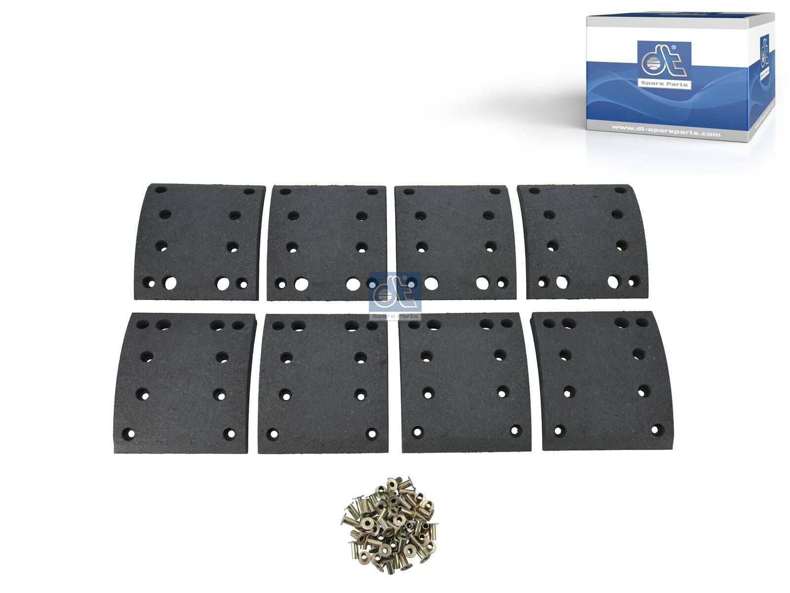 DT Spare Parts 4.91136 Drum brake lining kit, axle kit, W: 160 mm, S: 17 mm