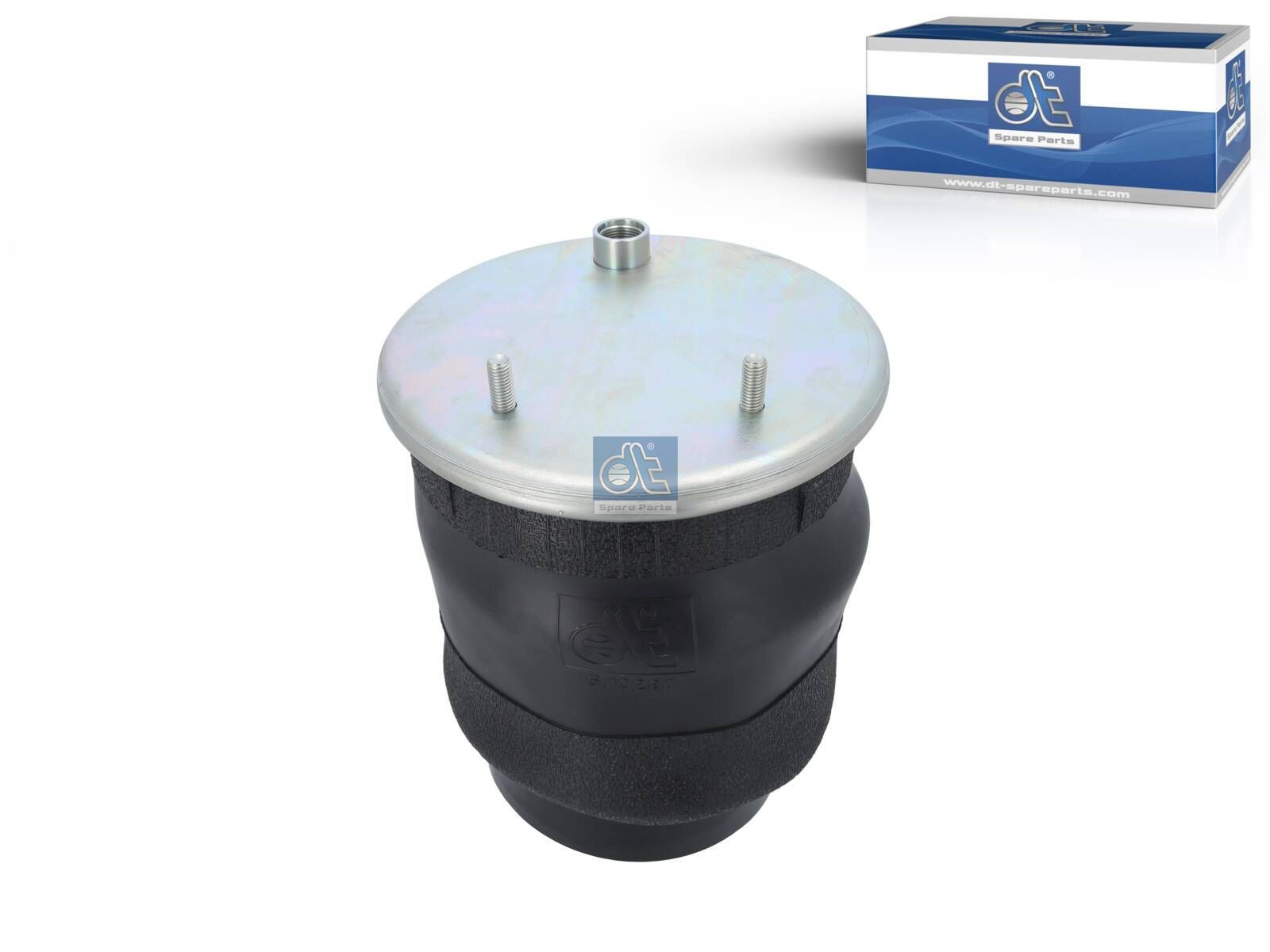 DT Spare Parts 5.10281 Air spring, with steel piston, D: 239.5 mm, Dmax: 280 mm, M10, M225 x 1,5, L: 268 mm