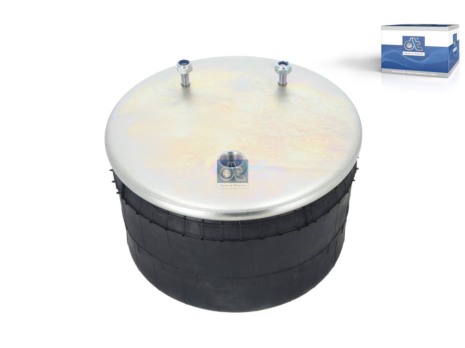 DT Spare Parts 5.10282 Air spring, with steel piston, d: 230 mm, D: 273.5 mm, Dmax: 315 mm, M16, M22 x 1,5, M10, L: 245 mm