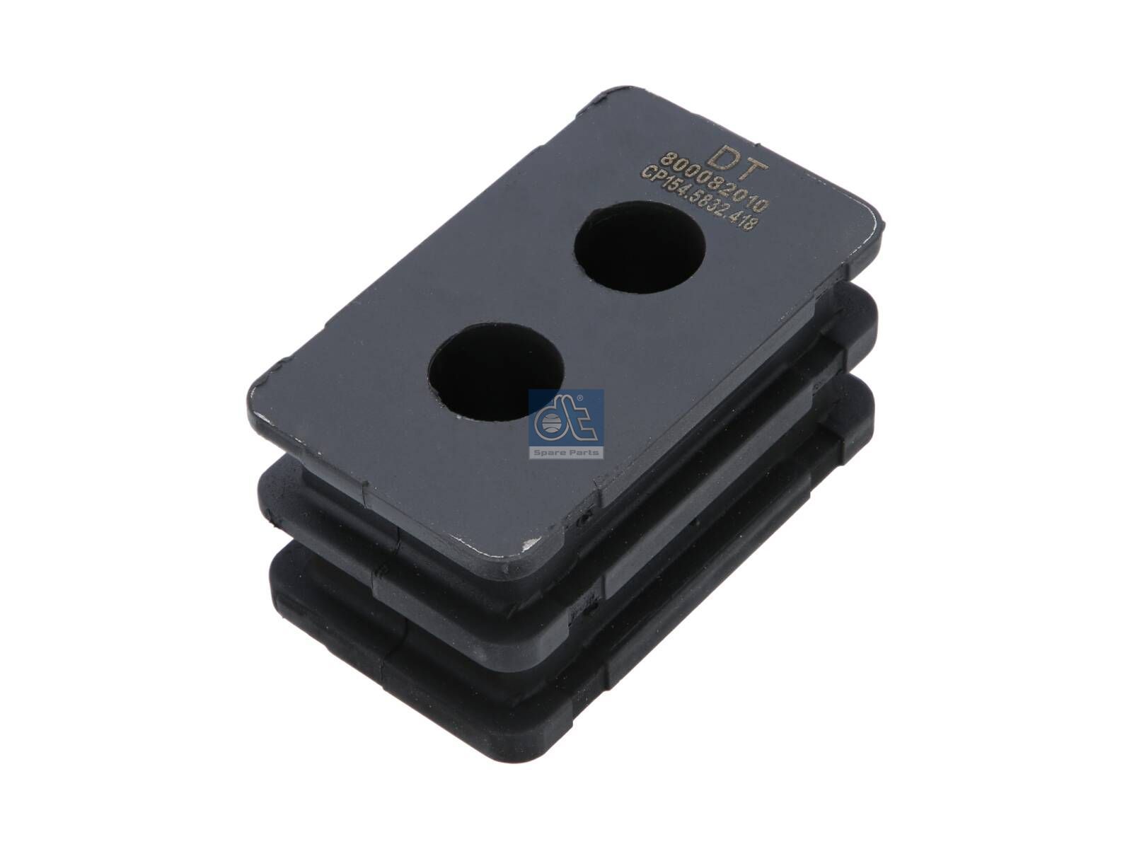 DT Spare Parts 5.10418 Buffer stop, suspension, b1: 13 mm, b2: 24 mm, Lb: 40 mm, L: 110 mm, W: 63 mm, H: 55 mm