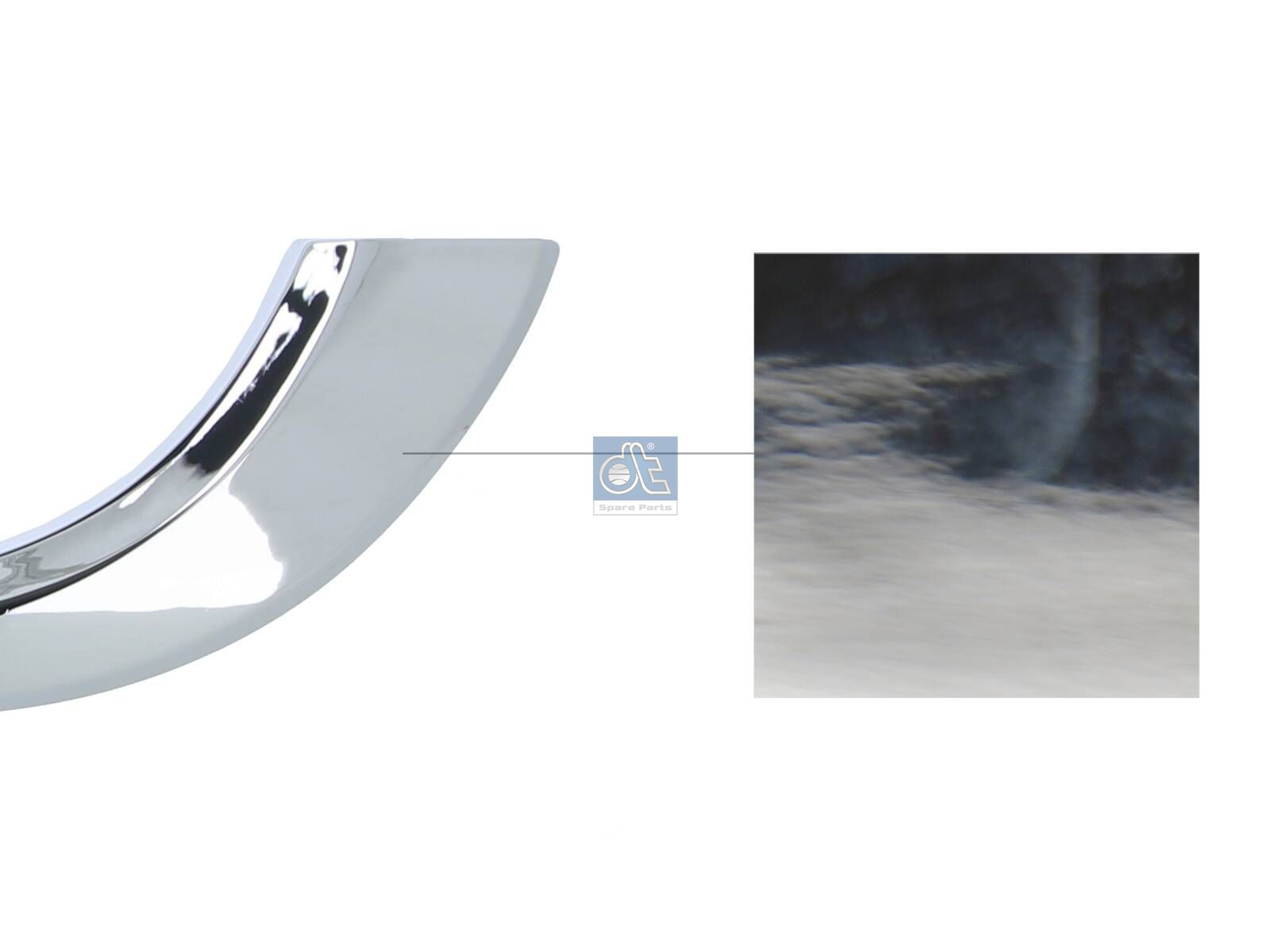 DT Spare Parts 5.16263SP Strip, bumper, right, chrome