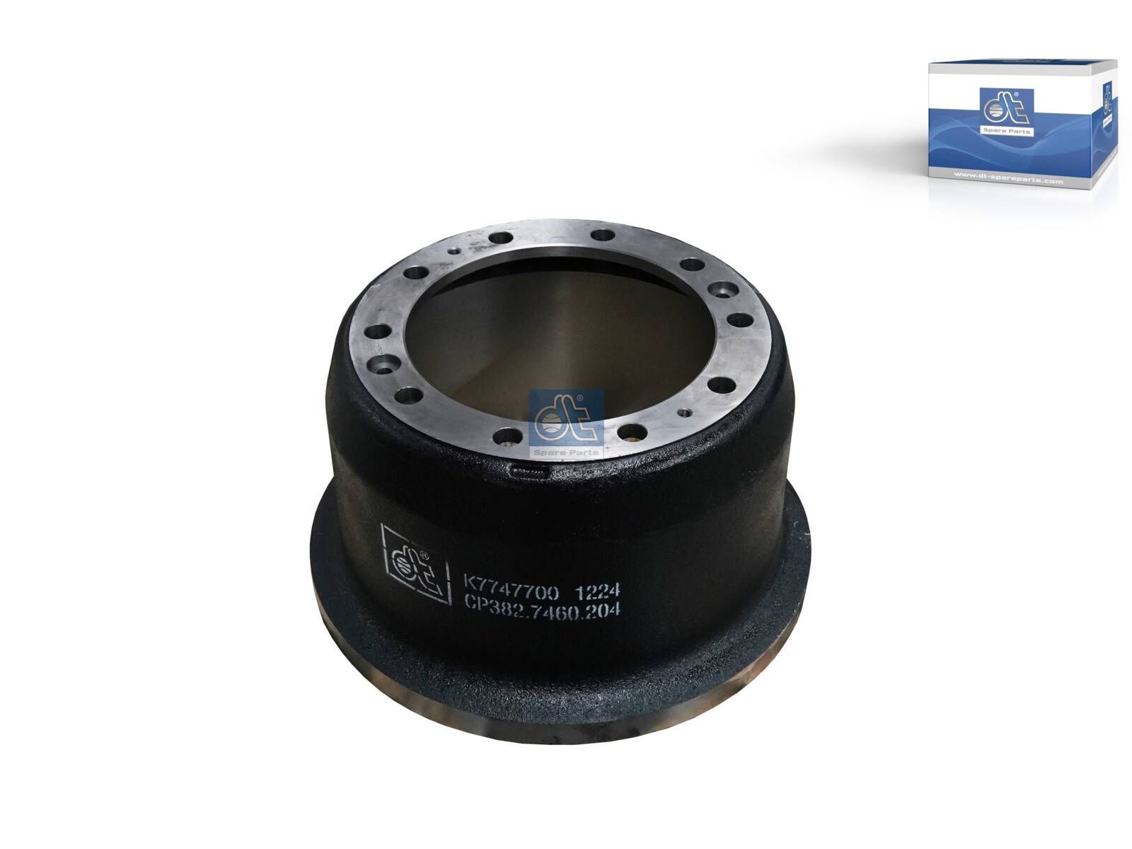 DT Spare Parts 5.21204 Brake drum, D: 420 mm, 10 bores, b: 24 mm, P: 335 mm, d: 285 mm, H: 287.5 mm, B: 216 mm