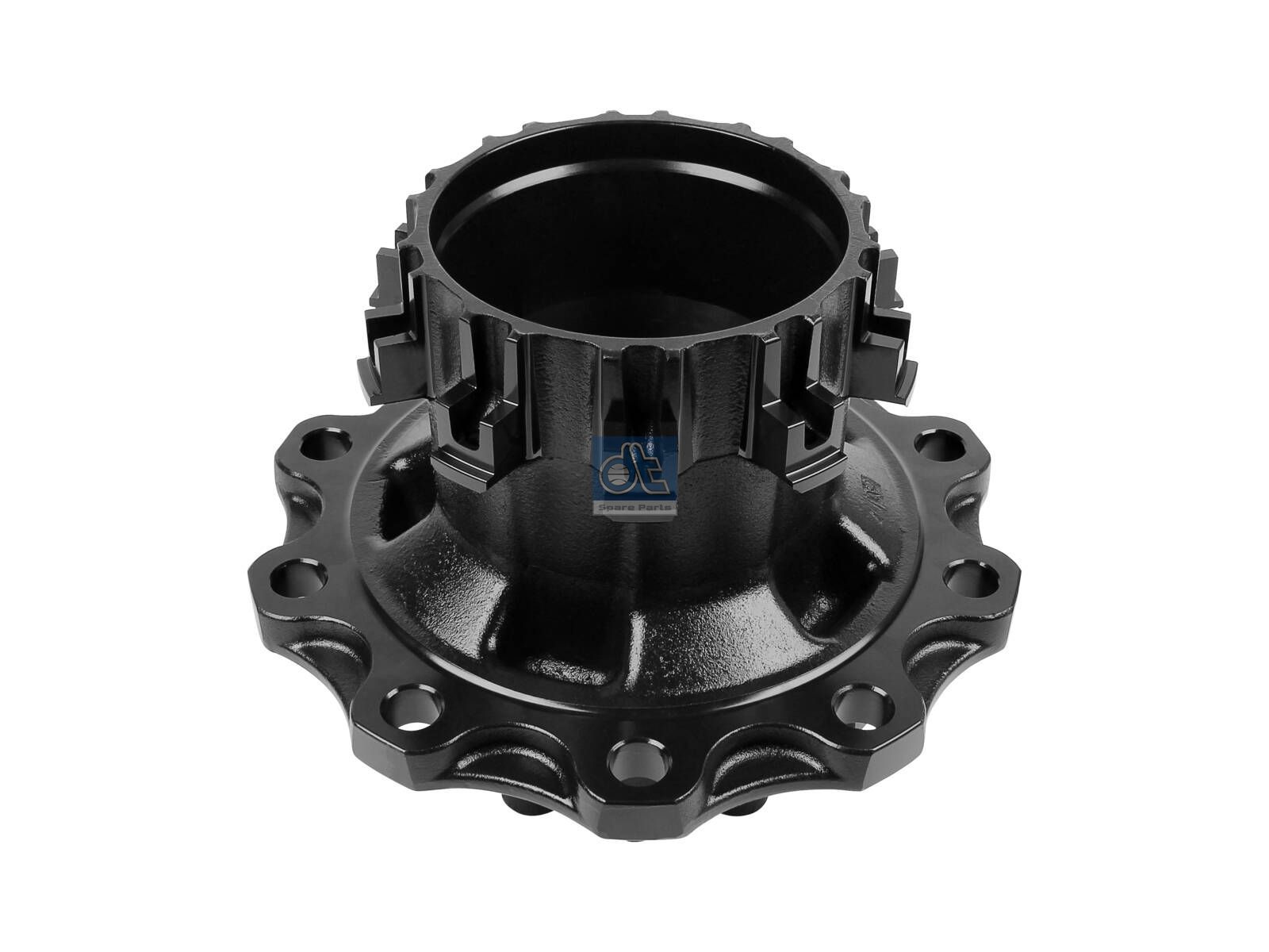 DT Spare Parts 5.30174 Wheel hub, without bearings, d1: 148 mm, d2: 148 mm, D: 383 mm, 10 bores, b: 25 mm, P: 335 mm, H: 295 mm