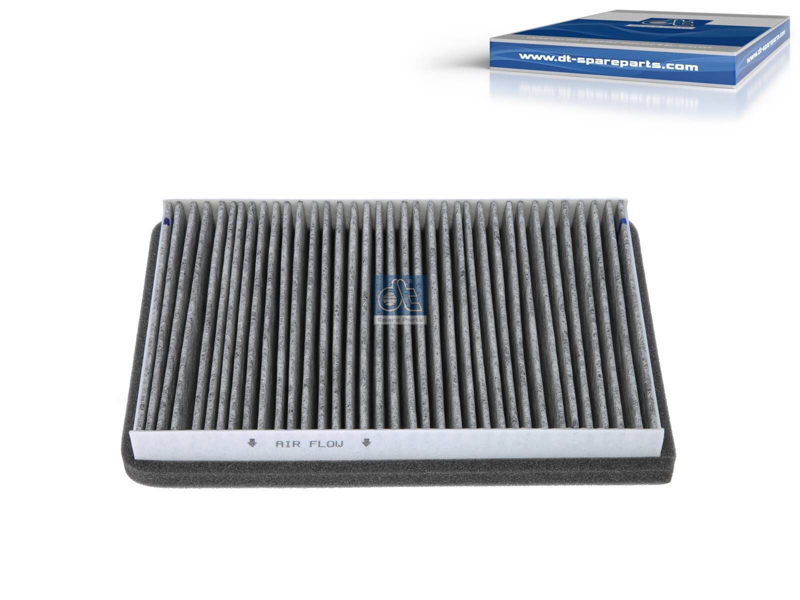 DT Spare Parts 5.62401 Cabin air filter, activated carbon, without frame, L: 261 mm, W: 168 mm, H: 54 mm